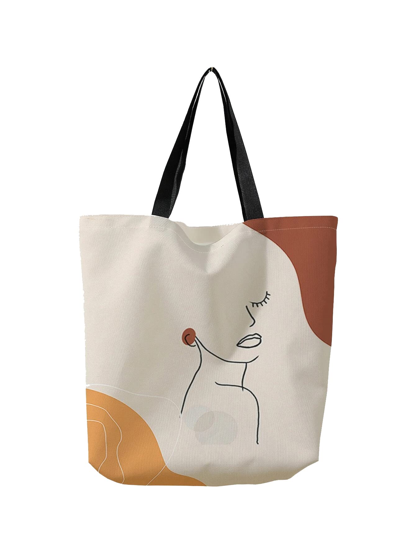 Glowic Stylish Tote Bag for Women - Trendy College & Office Handbag - Durable Canvas Shoulder Bag for School, Work & Shopping - Perfect for Books, Laptop & Daily Essentials