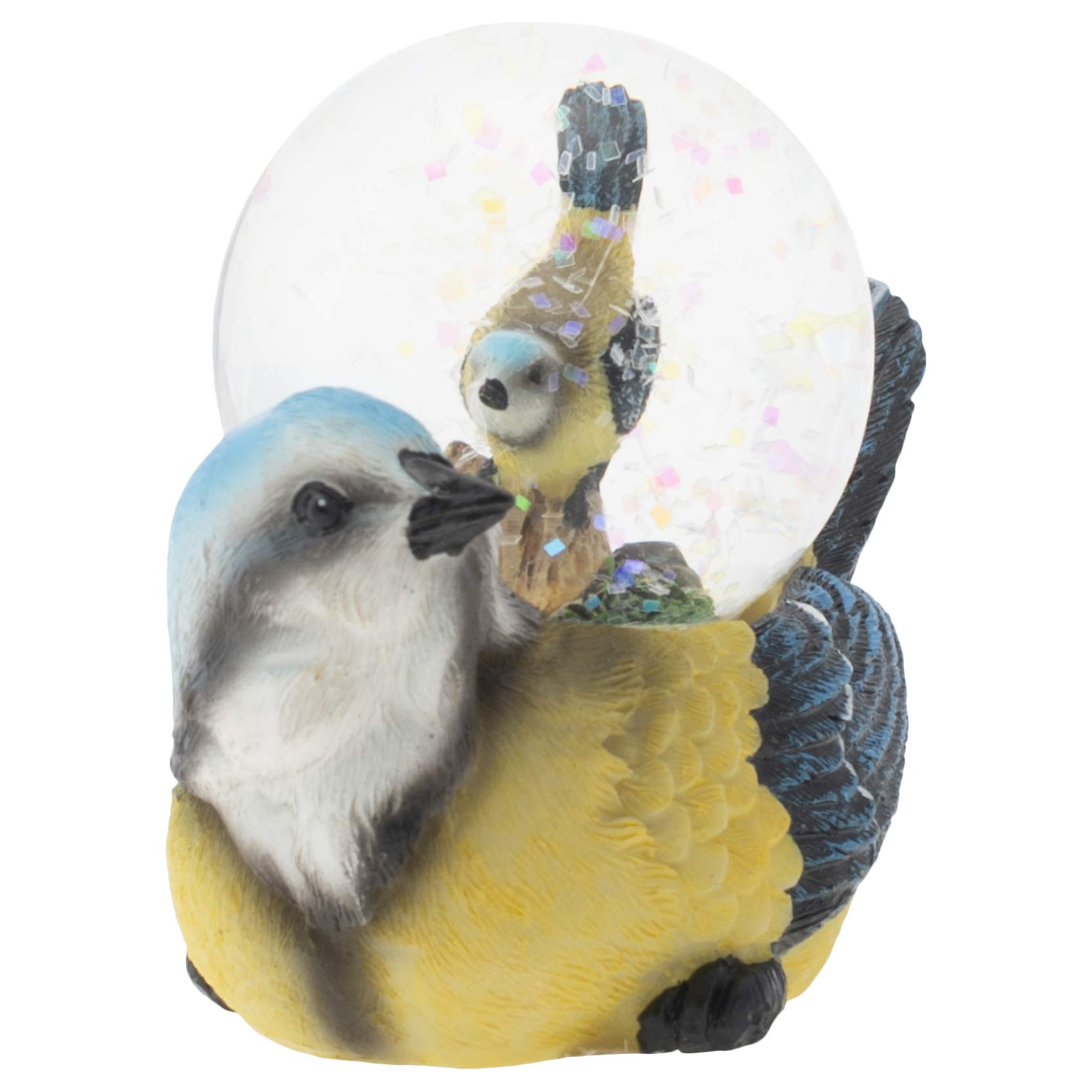 Elanze Designs White Headed Mommy and Baby Bird Snow Globe - 45MM Whimsical Tabletop Decor for Nursery, Dresser or Nightstand | Magical Glitter Water Winter Scene Figurine | Perfect Gift for Mother's Day & Baby Showers