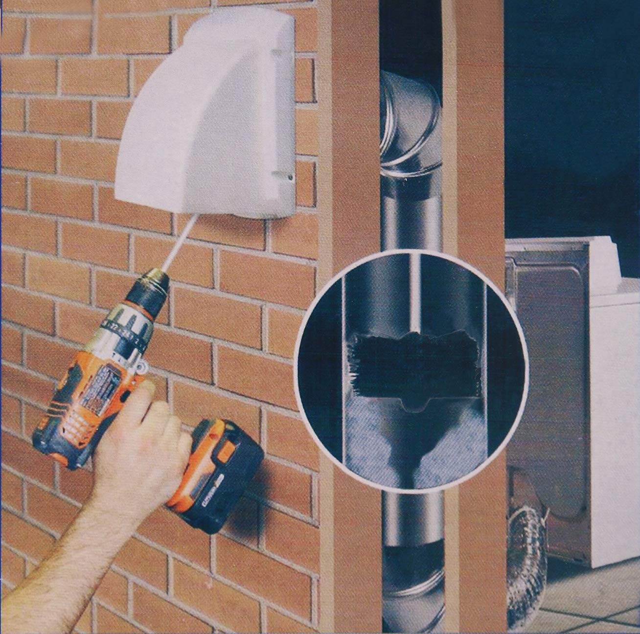 **26ft Dryer Vent Cleaning Kit with Synthetic Brush - Lint Remover for Electric & Manual Use | Ideal for Home, Laundry Room & RV Maintenance**