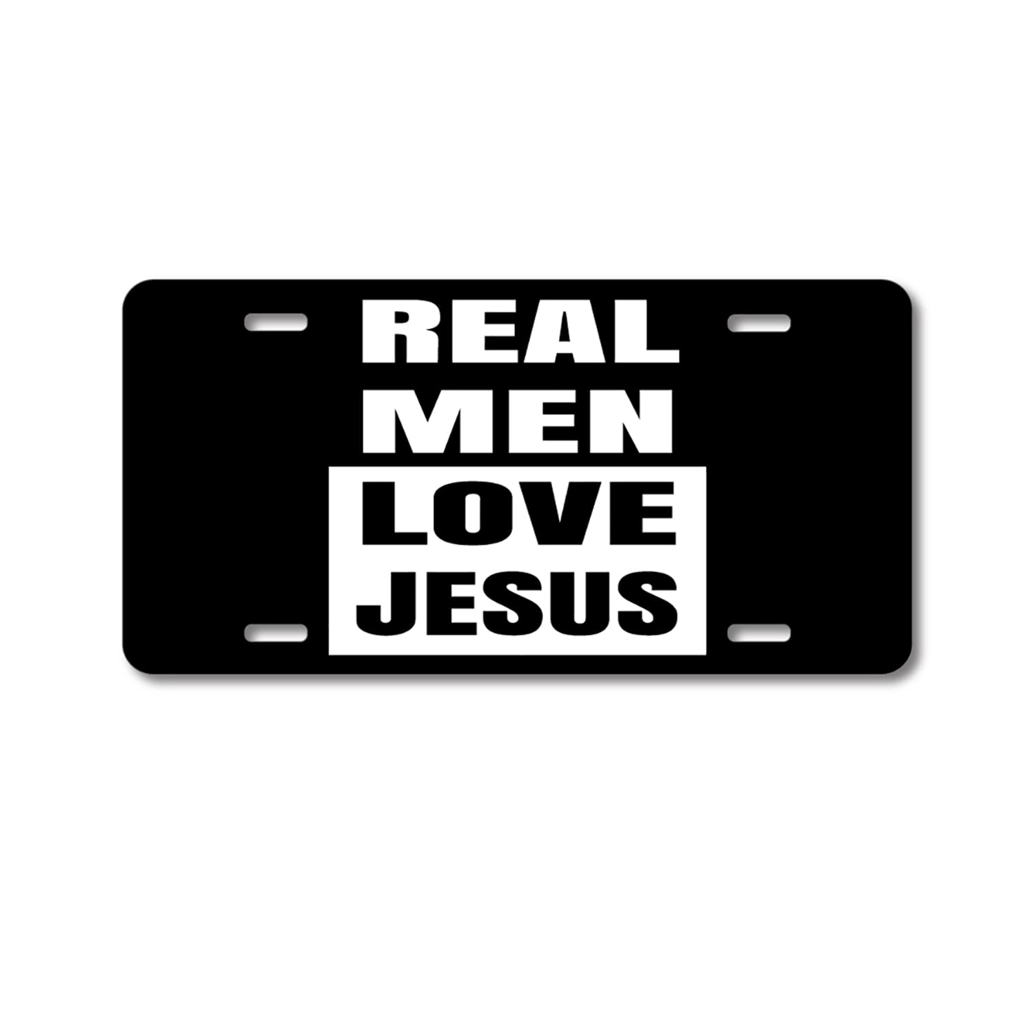 Custom Aluminum Vanity License Plate for Car Front - Black Jesus Lover Design | Personalized Auto Accessory for Christian Drivers & Car Enthusiasts