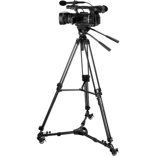 Magnus VT-4000 Professional Tripod System Kit with Fluid Video Head, Dolly & Pan Bar - Perfect for Videography, Film Production & Live Streaming
