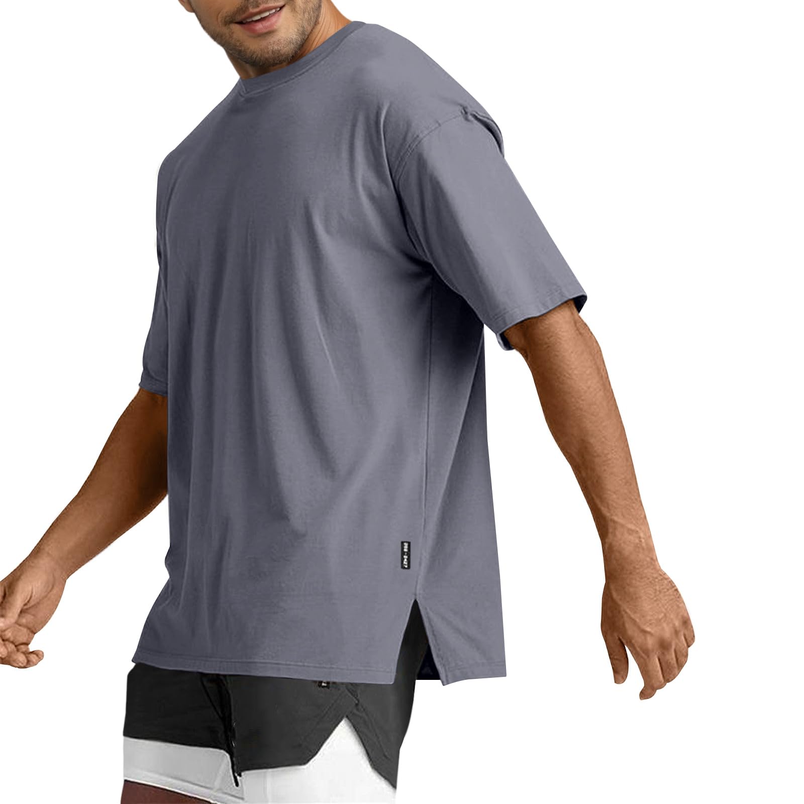 Men's Oversized Workout T-Shirts - Lightweight Quick Dry Short Sleeve Crew Neck Athletic Tee - Loose Fit Gym Shirts for Running, Training & Casual Wear