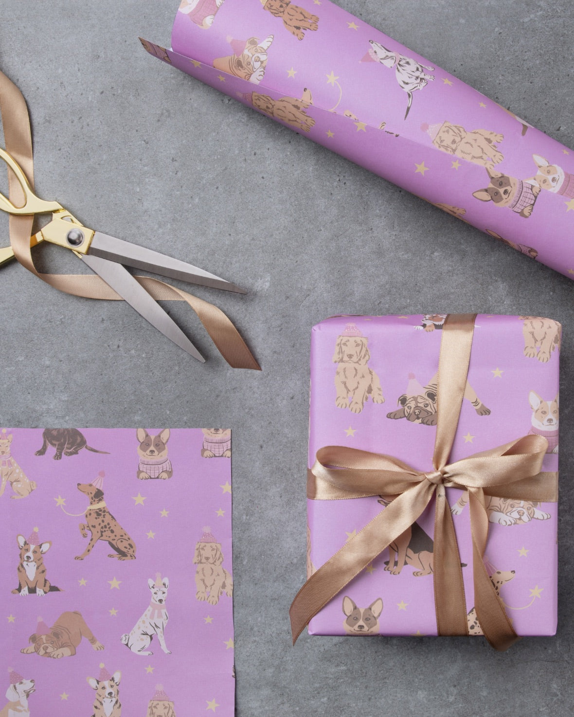 Fun Party Dogs Wrapping Paper for Birthdays & Gifts - Colorful Dog-Themed Gift Wrap for Parties, Celebrations & Special Occasions
