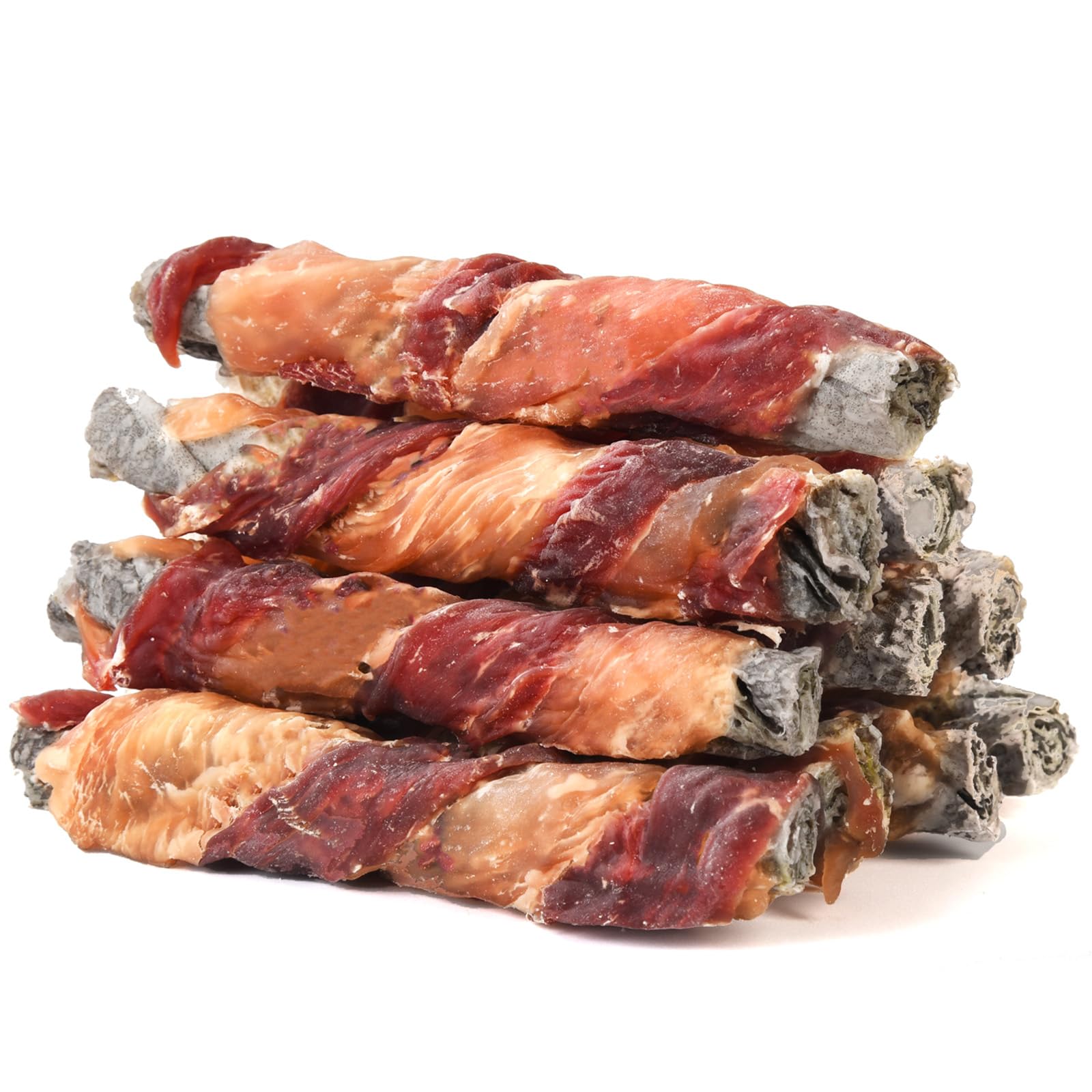 Premium Chicken & Duck Wrapped Cod Skin Dog Chews - Natural Grain-Free Dental Treats for Healthy Teeth & Shiny Coat - Training Rewards for Small, Medium & Large Dogs (9-10 Count) - Perfect for Puppy Training, Teething Relief & Daily Oral Care
