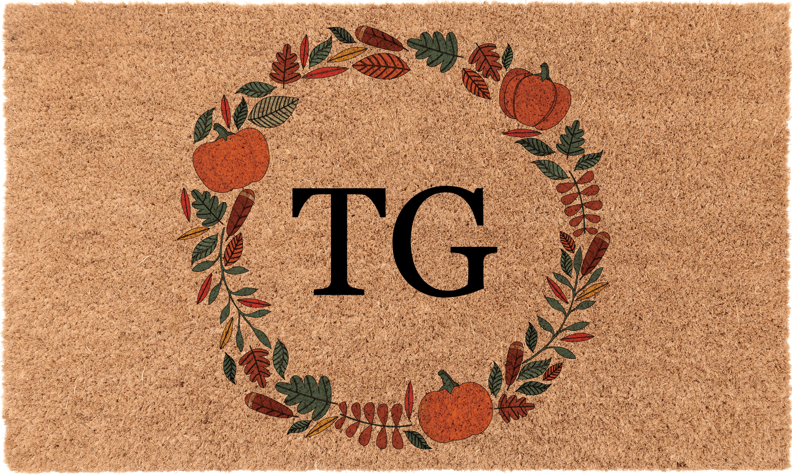 Personalized Thanksgiving Border Monogram - Custom Holiday Decor for Home, Table, and Party | Perfect for Fall, Thanksgiving, and Christmas Celebrations