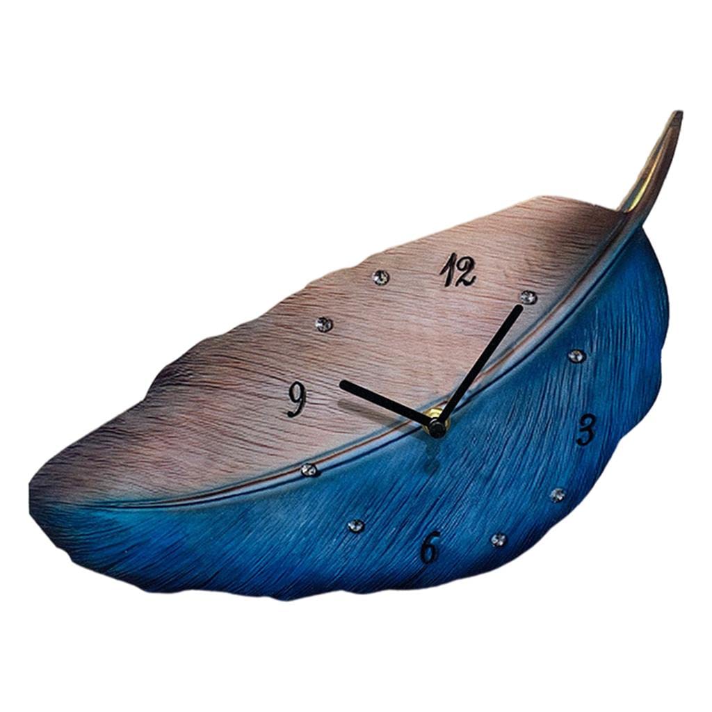 MagiDeal 30cm Large Silent Wall Clock - Battery Operated Modern Feather Gradient Design for Bedroom, Living Room, Hotel, Bar & Home Decor | Perfect for Home Office, Dorm Room & Gift Giving