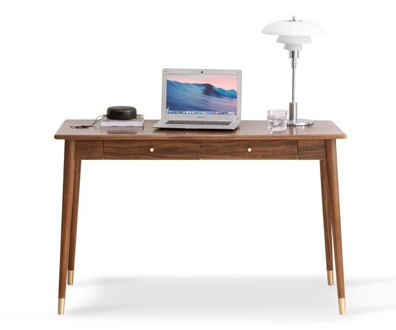 Premium Black Walnut Solid Wood Office Desk - Handcrafted Executive Workstation for Home & Business | Perfect for Remote Work, Study & Professional Workspaces