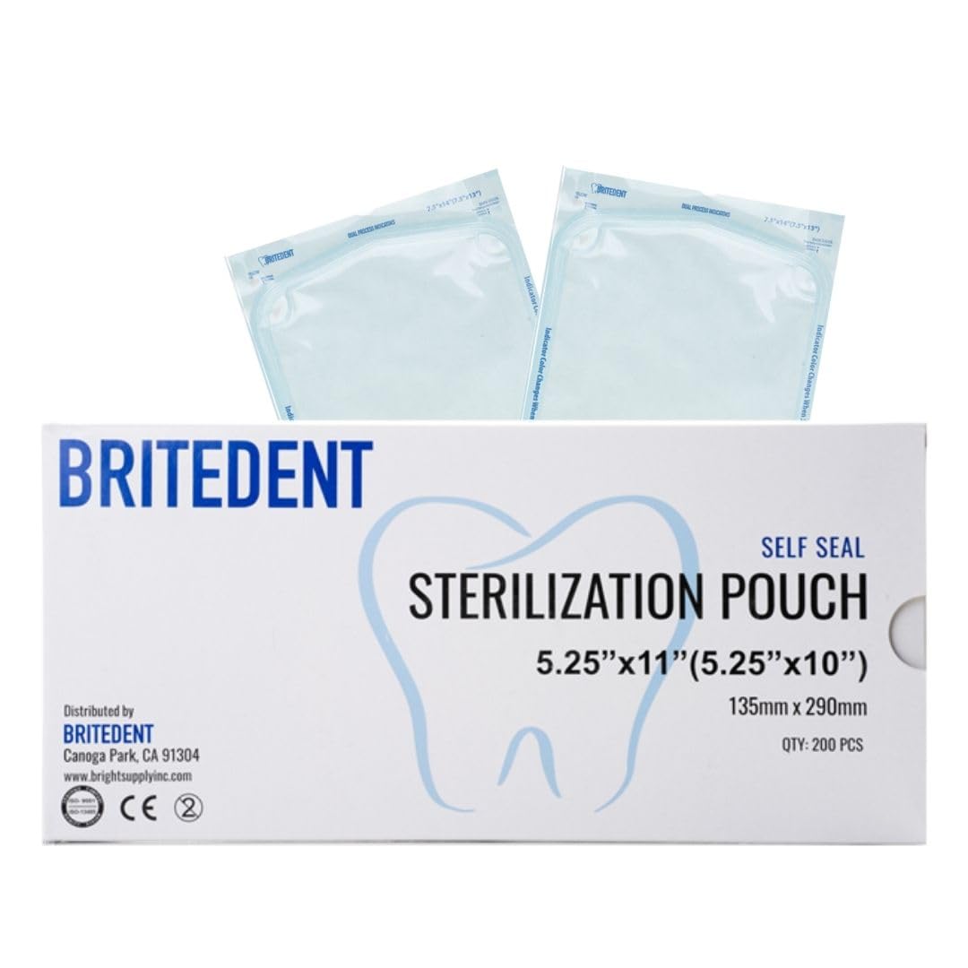 Self Sealing Sterilization Pouches 5.25” x 10” - 1000 Pack Autoclave Bags for Dental & Medical Tools - Triple Check Sterilization Technology - Ideal for Clinics, Hospitals & Laboratories