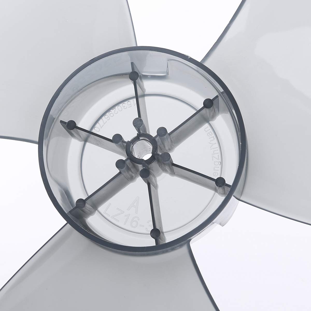 JEATHA 16-Inch 3-Blade Plastic Fan Blade Replacement with Nut Cover - Quiet Grey Replacement Part for Stand/Pedestal & Table Fans | Perfect for Home, Office, and Bedroom Cooling