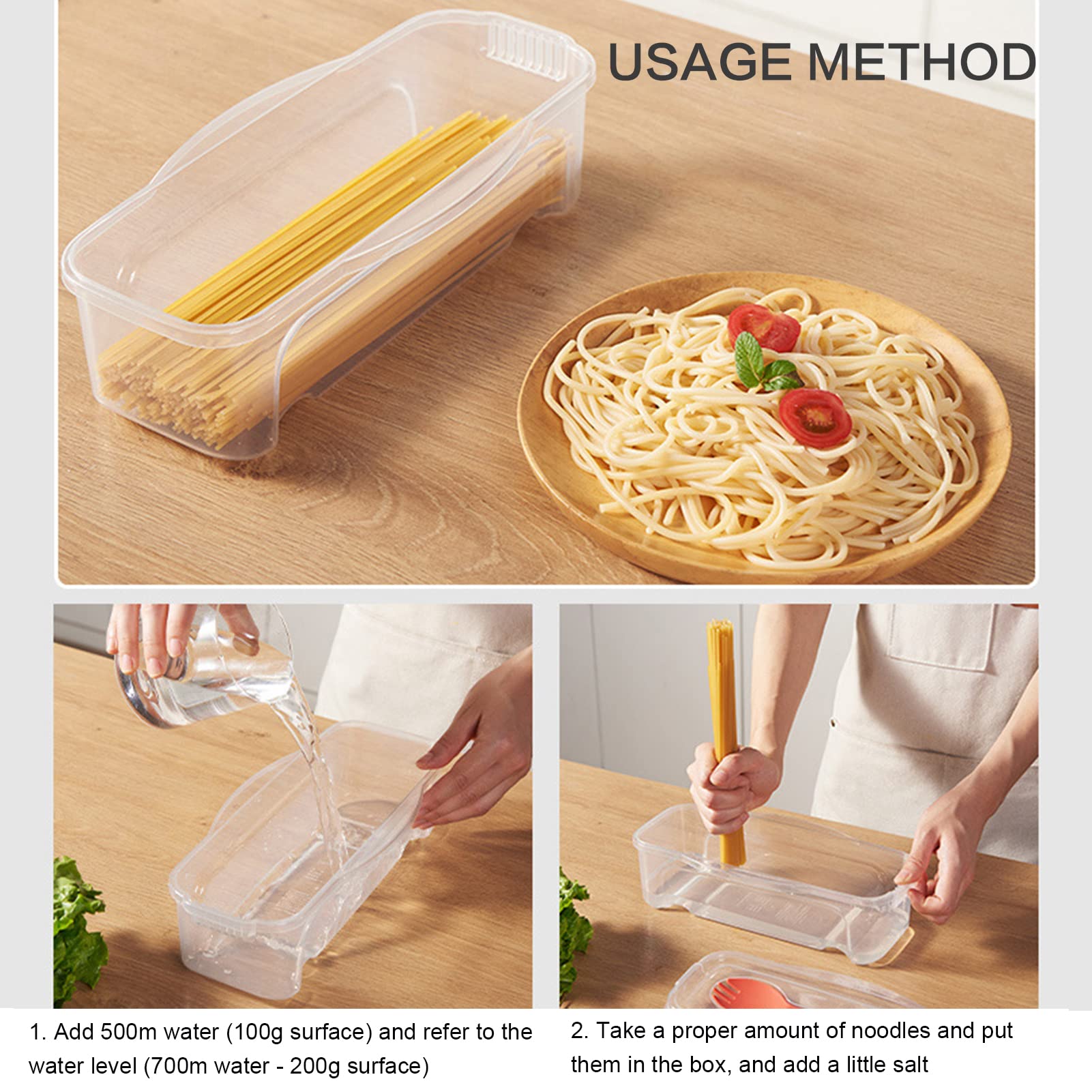 Microwave Pasta Cooker with Strainer - Heat Resistant Pasta Steamer & Spaghetti Noodle Cooking Box - 1.3L Kitchen Accessory (26x9x8cm) - Perfect for Quick Meals, Dorm Cooking & Busy Weeknights