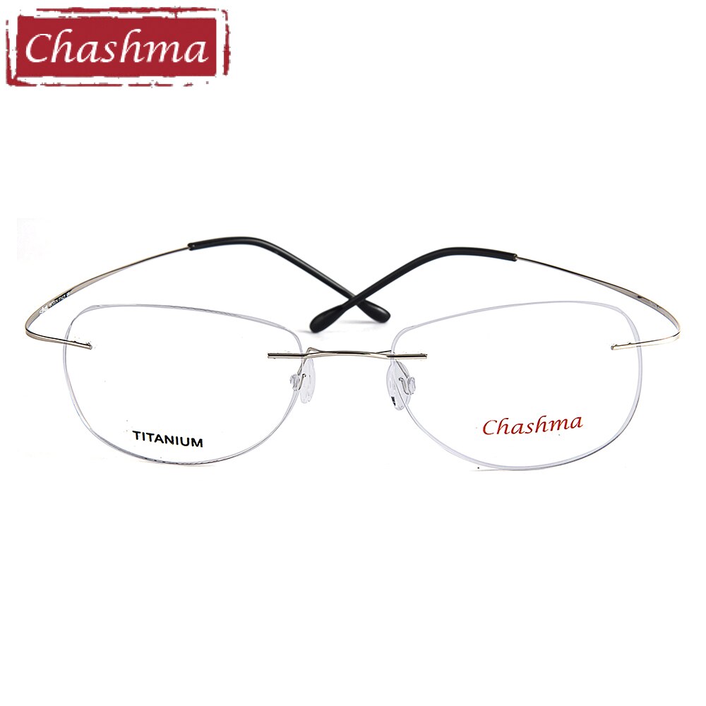 Lightweight Titanium Rimless Square Eyeglasses for Men - Premium Frame 6009 | Perfect for Office, Reading & Everyday Use
