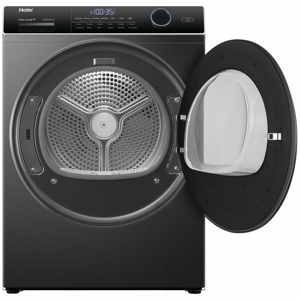 Haier 500 Series 8kg Heat Pump Dryer HDHP80ANB1 - Energy Efficient, Quiet Laundry Appliance for Home & Apartment Use