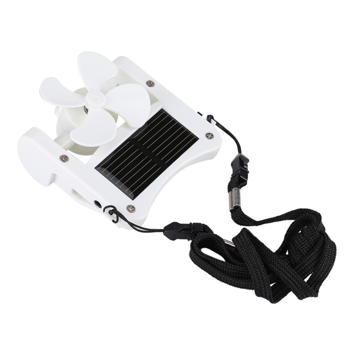 Solar Powered Cooling Fan Hat with Mini Clip-on Fan - Portable Outdoor Camping & Travel Gear for Sun Protection & Cooling - USB Rechargeable, White, Perfect for Kids & Adults