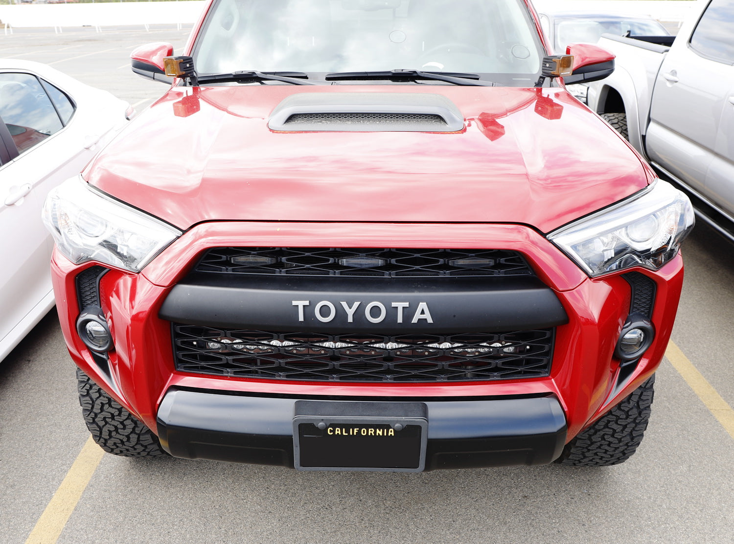 3pc Smoked Lens White LED Front Grille Light Kit for 2014-2023 Toyota 4Runner - Off-Road Lighting Upgrade for Night Driving & Adventure