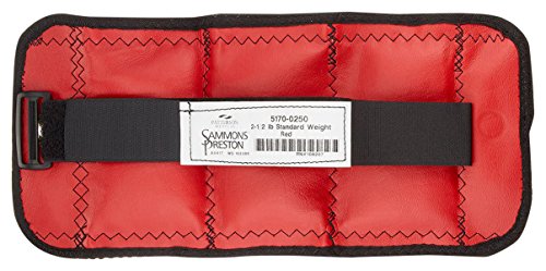 Sammons Preston Cuff Weights - Economy Set of 20 Pieces (2 Each from 0.25lb to 5lb) with Velcro Strap & D-Ring Closure - Steel Exercise Weights for Strength Training, Physical Therapy & Injury Rehabilitation - Perfect for Home Gym, Rehab Centers & Fitness Enthusiasts