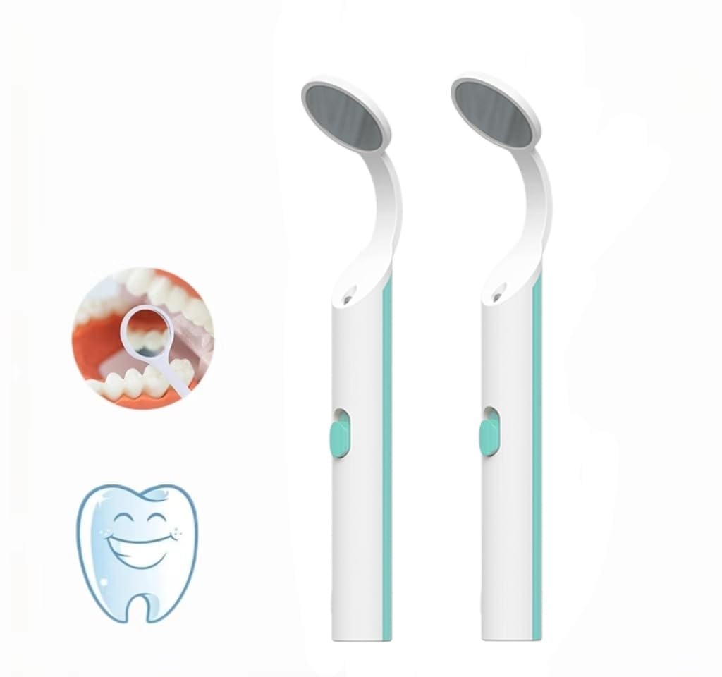 LED Dental Mirror with Light - Anti-Fog Teeth Inspection Tool for Dentists & Home Oral Care | Perfect for Plaque Removal, Dental Exams & Home Hygiene Kits