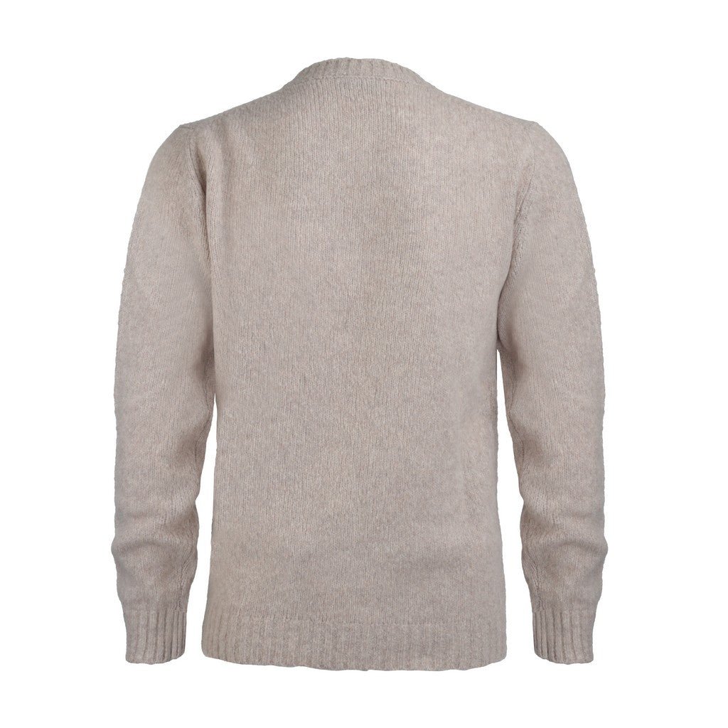 McKINNON & CO X FERRANTE Men's Camel Crew Neck Sweater - Soft Cotton Knit Pullover for Casual Wear & Fall Layering