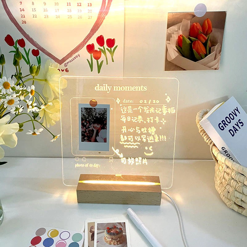 Korean Acrylic Memo Board - Transparent Sticky Note Organizer for Office, Home & School - Perfect for Wall Mounting, Daily Reminders & Task Management