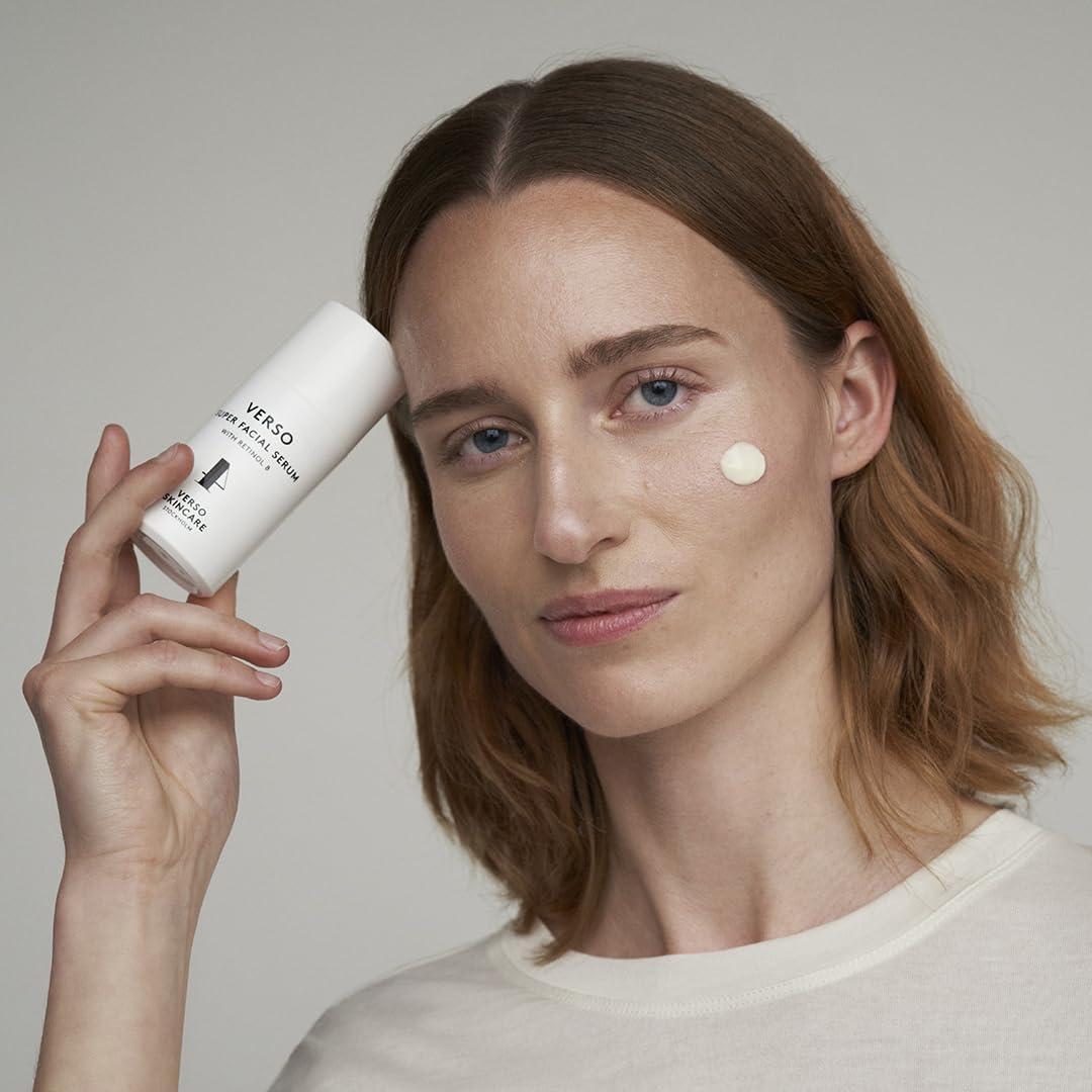 VERSO Super Facial Serum 30ml - Anti-Aging & Hydrating Face Serum for Women & Men - Day & Night Skincare Treatment for Wrinkles & Fine Lines - Perfect for Dry, Sensitive & Mature Skin