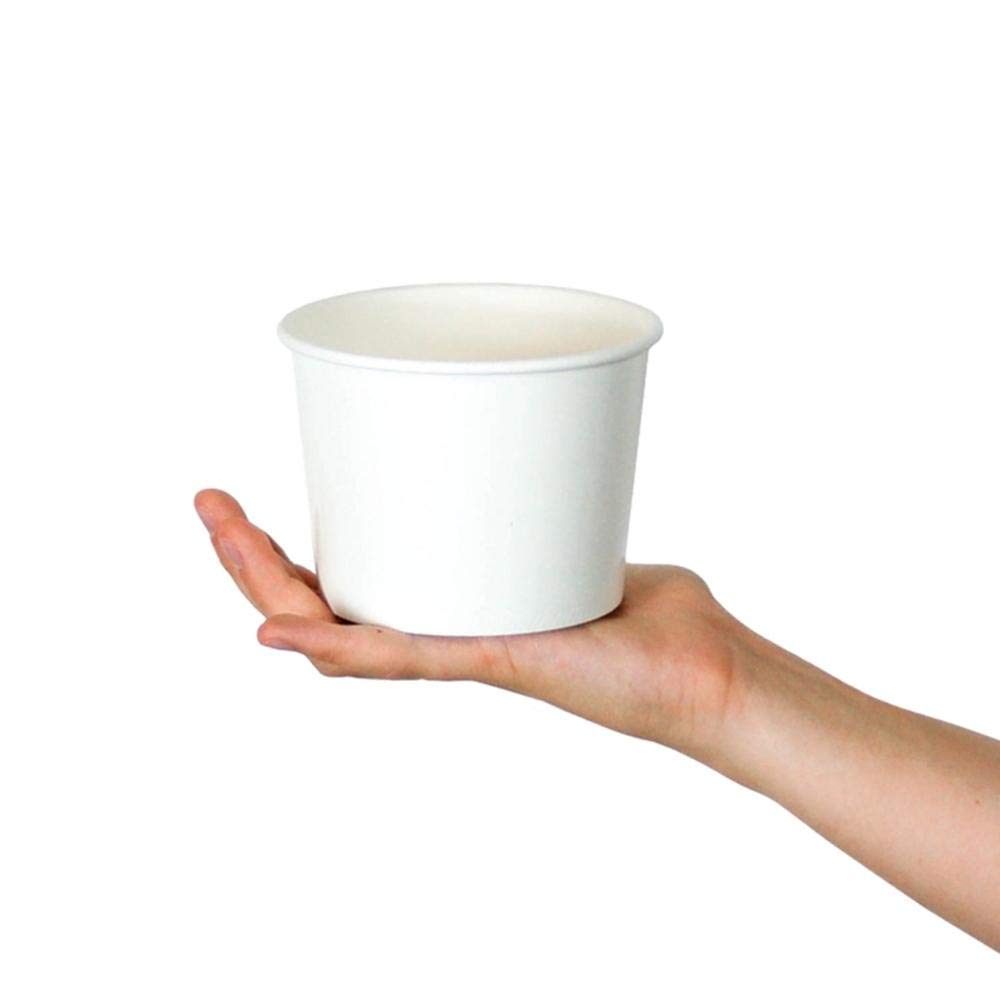 UNIQ 1000-Count 16 oz White Disposable Paper Ice Cream Cups | Bulk Dessert Cups for Ice Cream, Yogurt, Gelato, Frozen Treats | Perfect for Parties, Catering & Ice Cream Shops