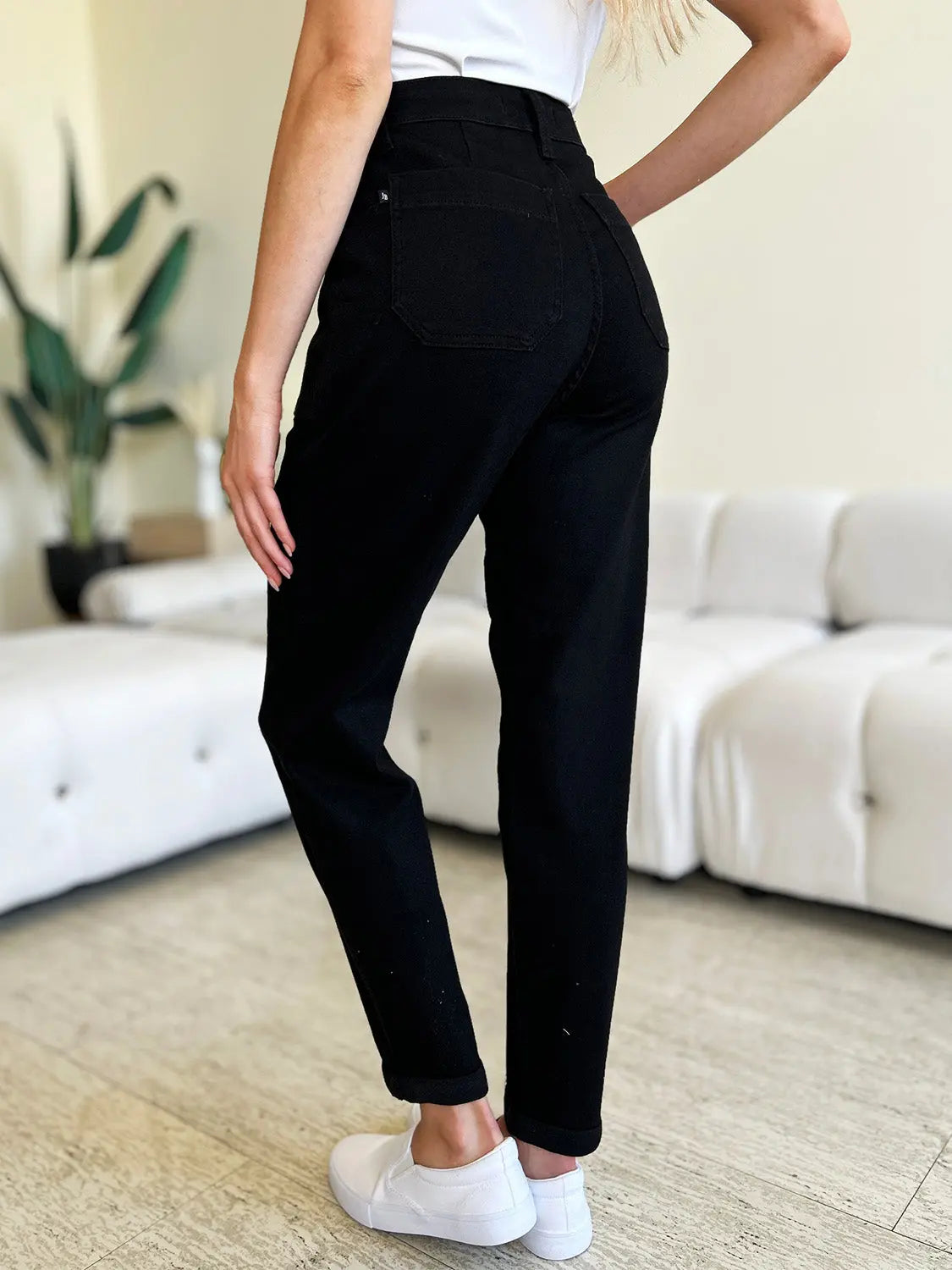 Judy Blue High Waist Double Roll Cuff Jeans for Women - Stretch Denim Skinny Jeans - Perfect for Casual Wear, Date Night & Everyday Outfits