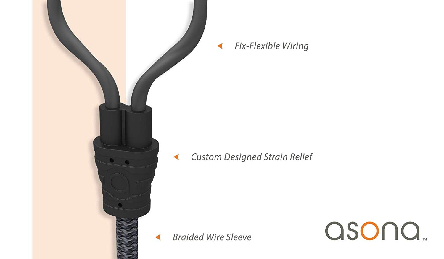 Asona 3.5mm to 2x RCA Audio Splitter Cable - High Quality Stereo Y Adapter for Home Theater, Car Audio & Speaker Systems