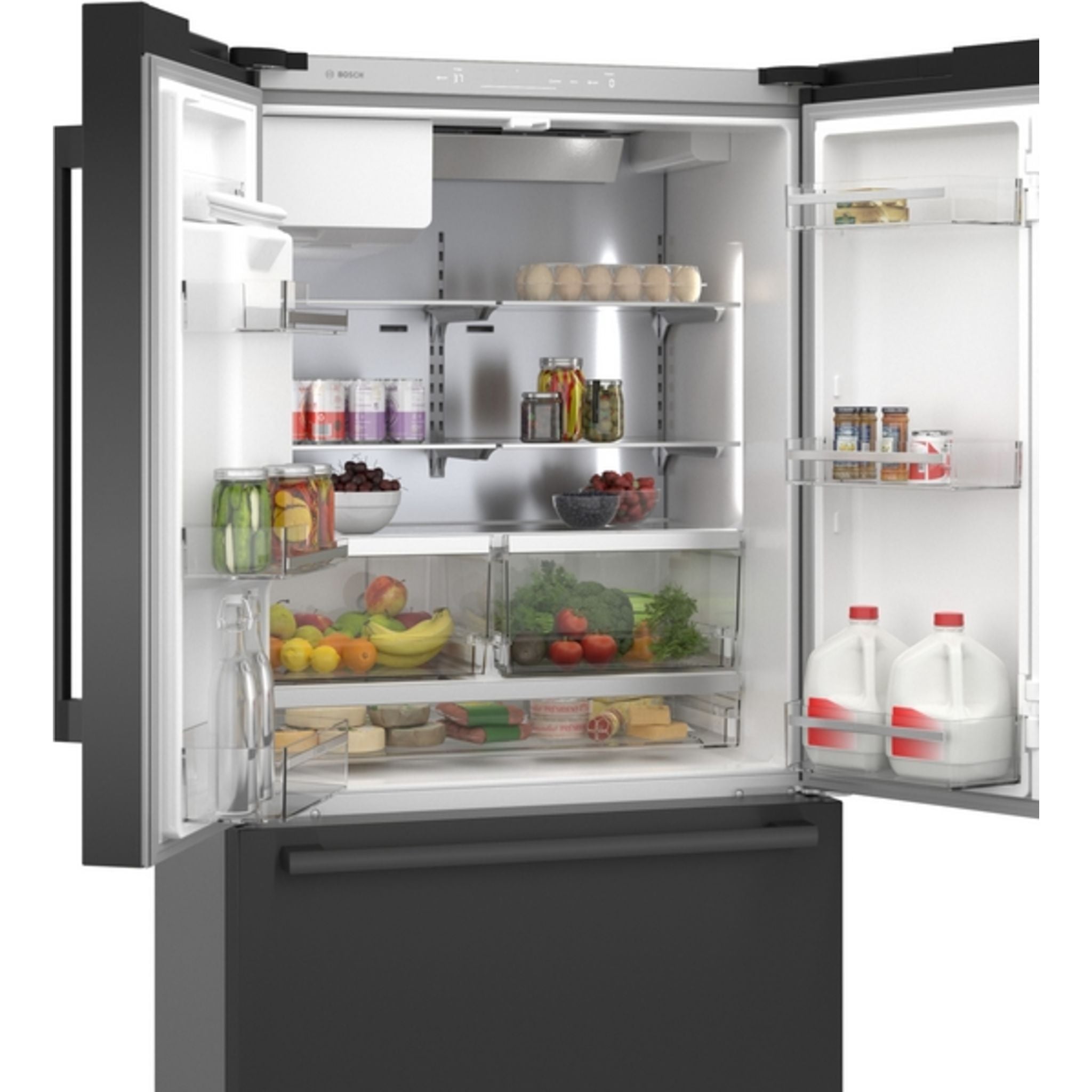 Bosch B36CD50SNB 36 Inch French Door Refrigerator - Black Stainless Steel, Energy Star Certified for Modern Kitchens