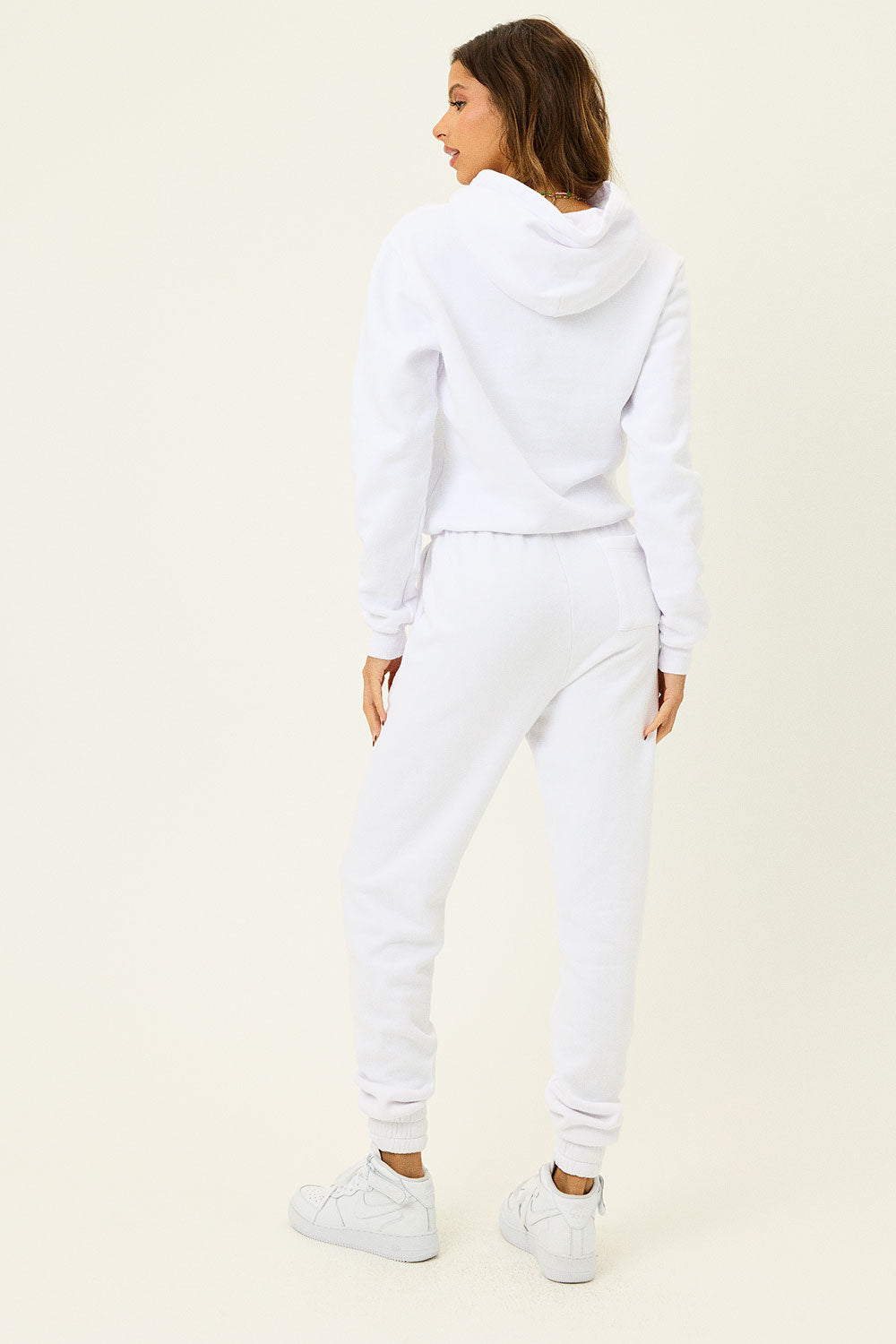 Frank Oversized Sweatpants for Women - Soft Cotton Joggers with Pockets - White Lounge Pants for Relaxing at Home, Yoga & Casual Outfits