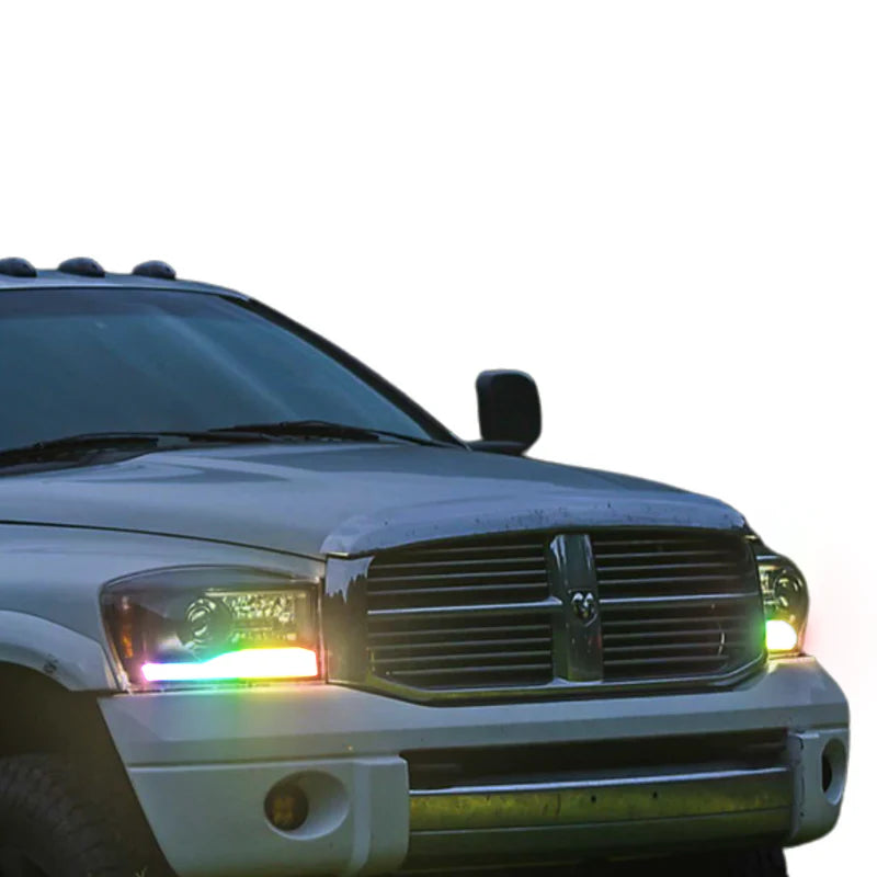 Morimoto XB Hybrid Multicolor Flow Series Headlights for 2006-2008 Dodge Ram - Upgrade Your Truck's Style & Visibility for Night Driving & Off-Road Adventures