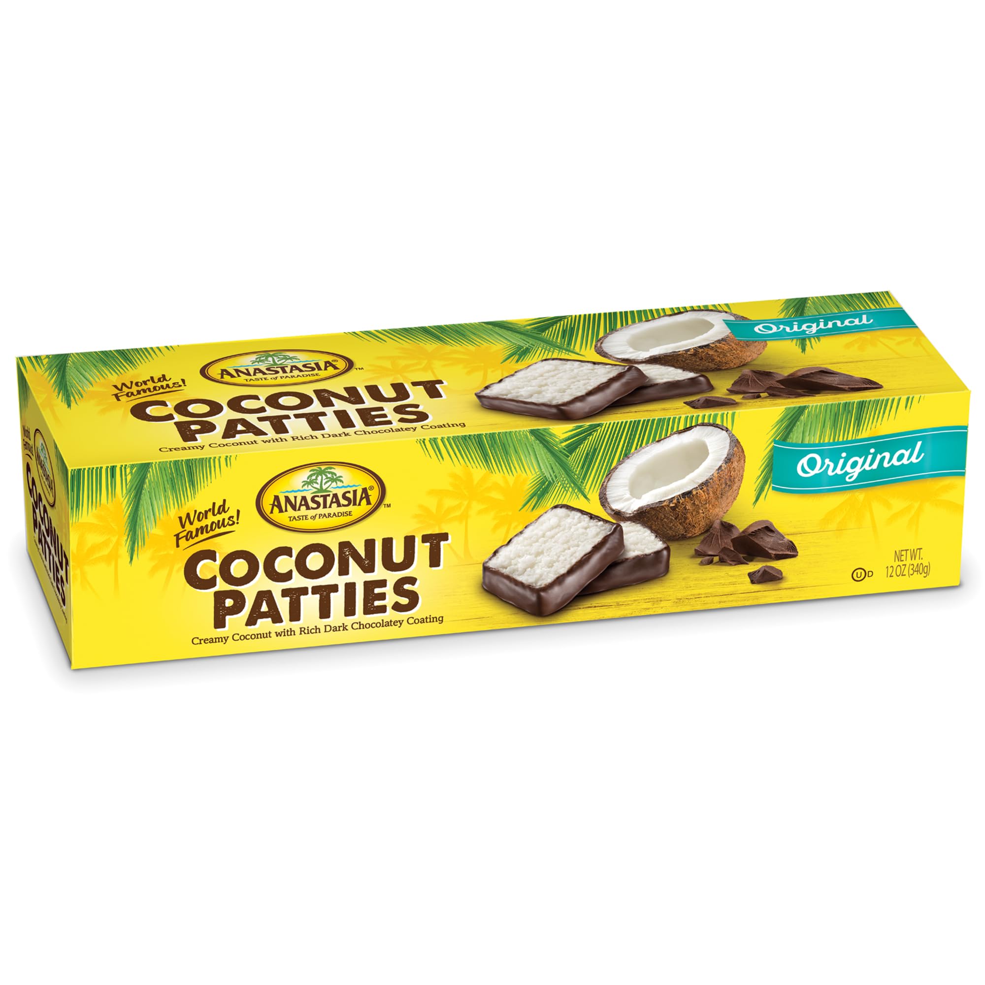 Anastasia Confections Original Coconut Patties with Chocolate - 12 Pack | Florida Coconut Candy | Perfect for Gifts, Parties & Snacking