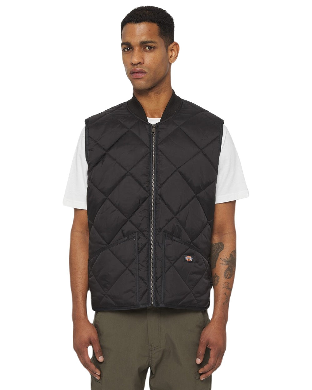 Dickies Men's Diamond Quilted Gilet Vest - Lightweight Warm Workwear for Outdoor Activities & Casual Wear