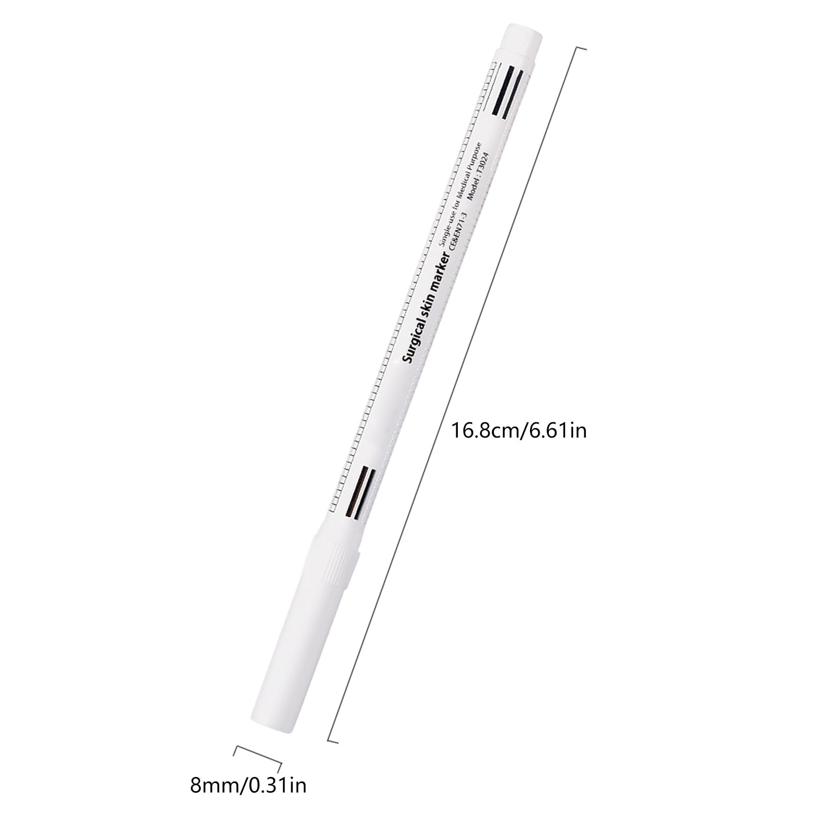 10-Pack Waterproof Surgical Skin Marker Pens - Precise Eyebrow & Makeup Positioning Tool for Tattoo, Permanent Makeup & Medical Use - Ideal for Tattoo Artists, Estheticians & Surgeons