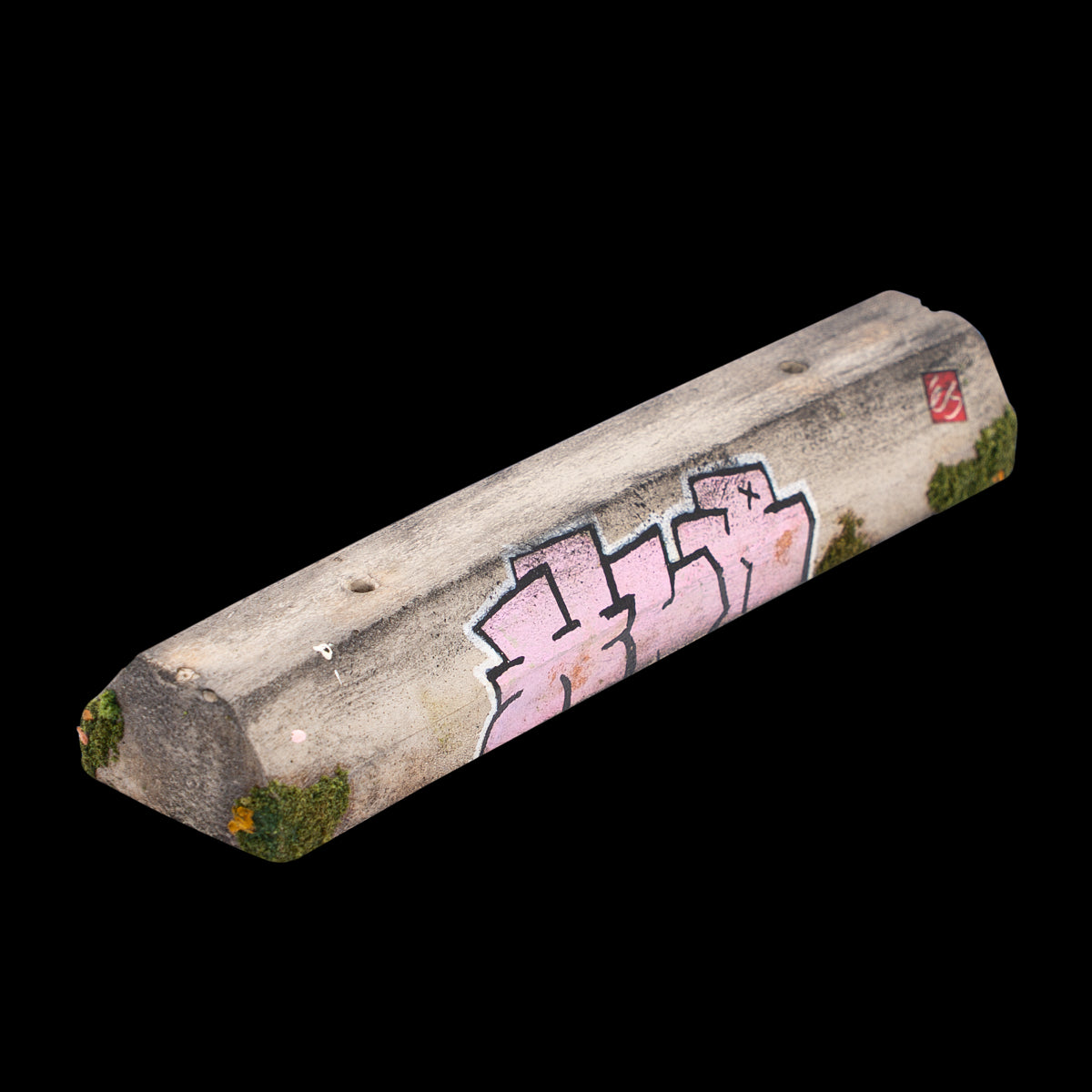 High Level Fingerboard Ramps - Cement Skateboard Parking Block with Graffiti Design | Perfect for Finger Skateboarding, DIY Skate Parks & Urban Street Style Decor