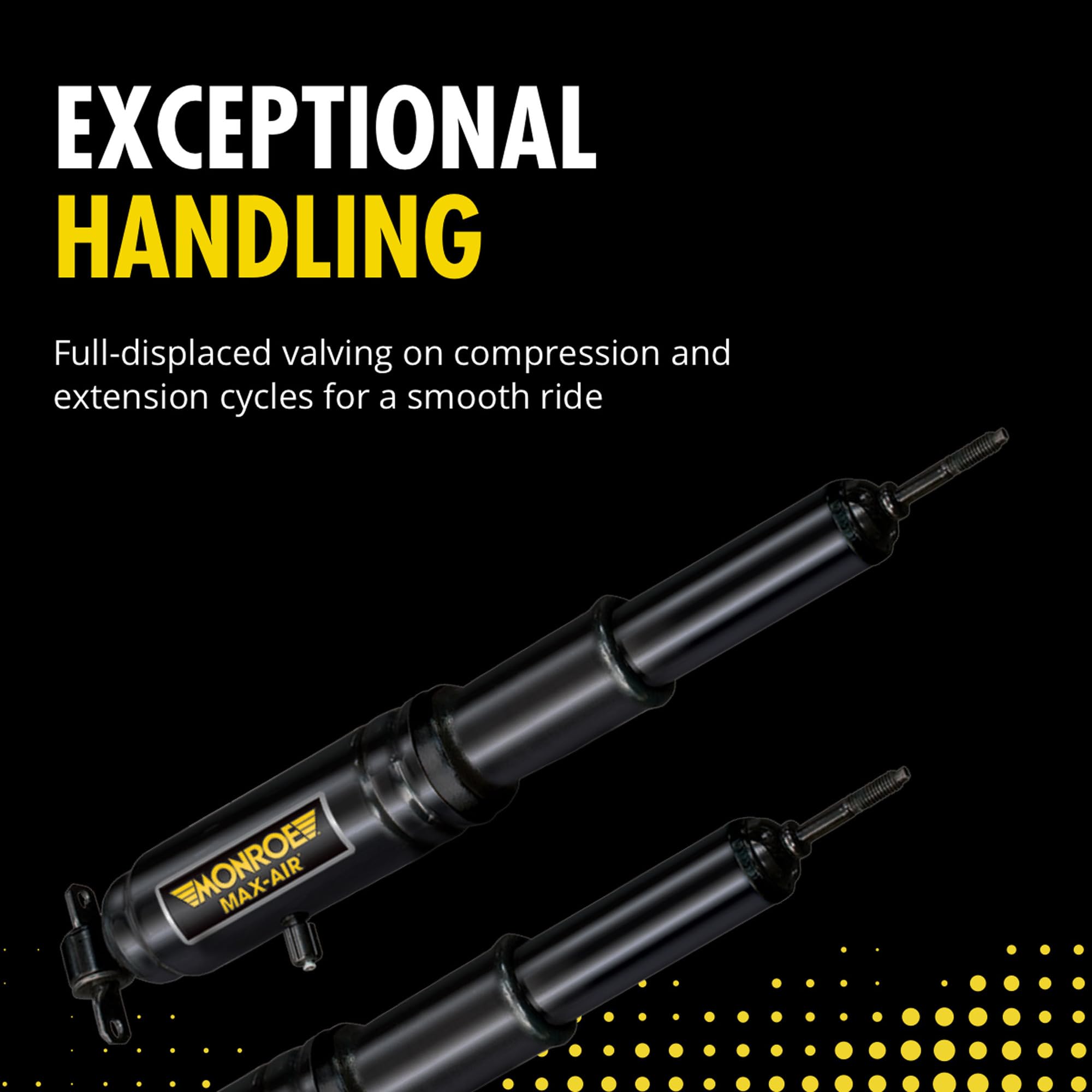 Monroe Max-Air MA762 Adjustable Air Shock Absorbers - Pair for Chevrolet Chevelle - Heavy Duty Suspension Upgrade for Smooth Rides & Towing