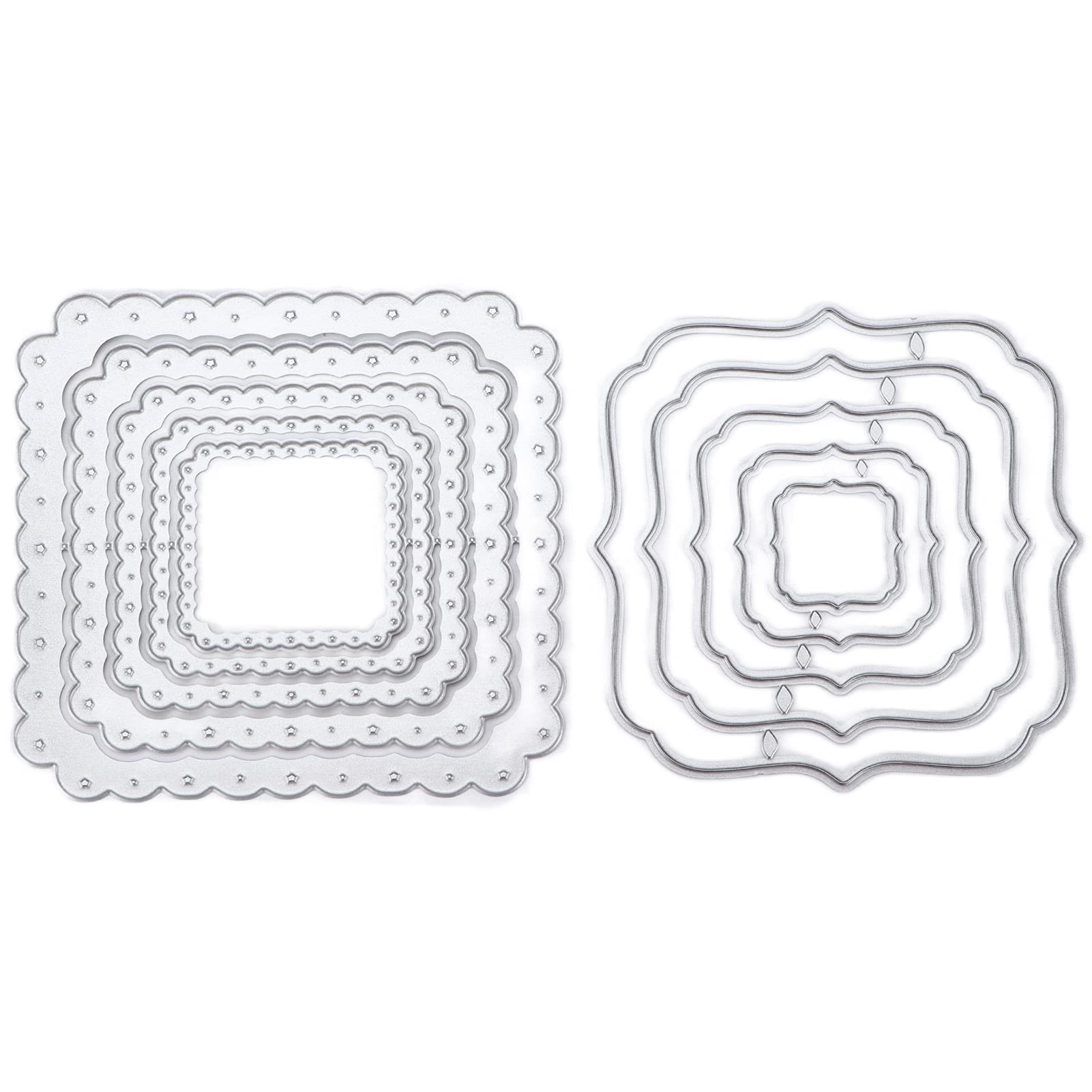 2Pcs Metal Cutting Dies for Scrapbooking - Star Shape Embossing Die Cuts for Greeting Cards, Invitations, DIY Paper Crafts | Perfect for Card Making, Scrapbook Embellishments, and Wedding Decorations