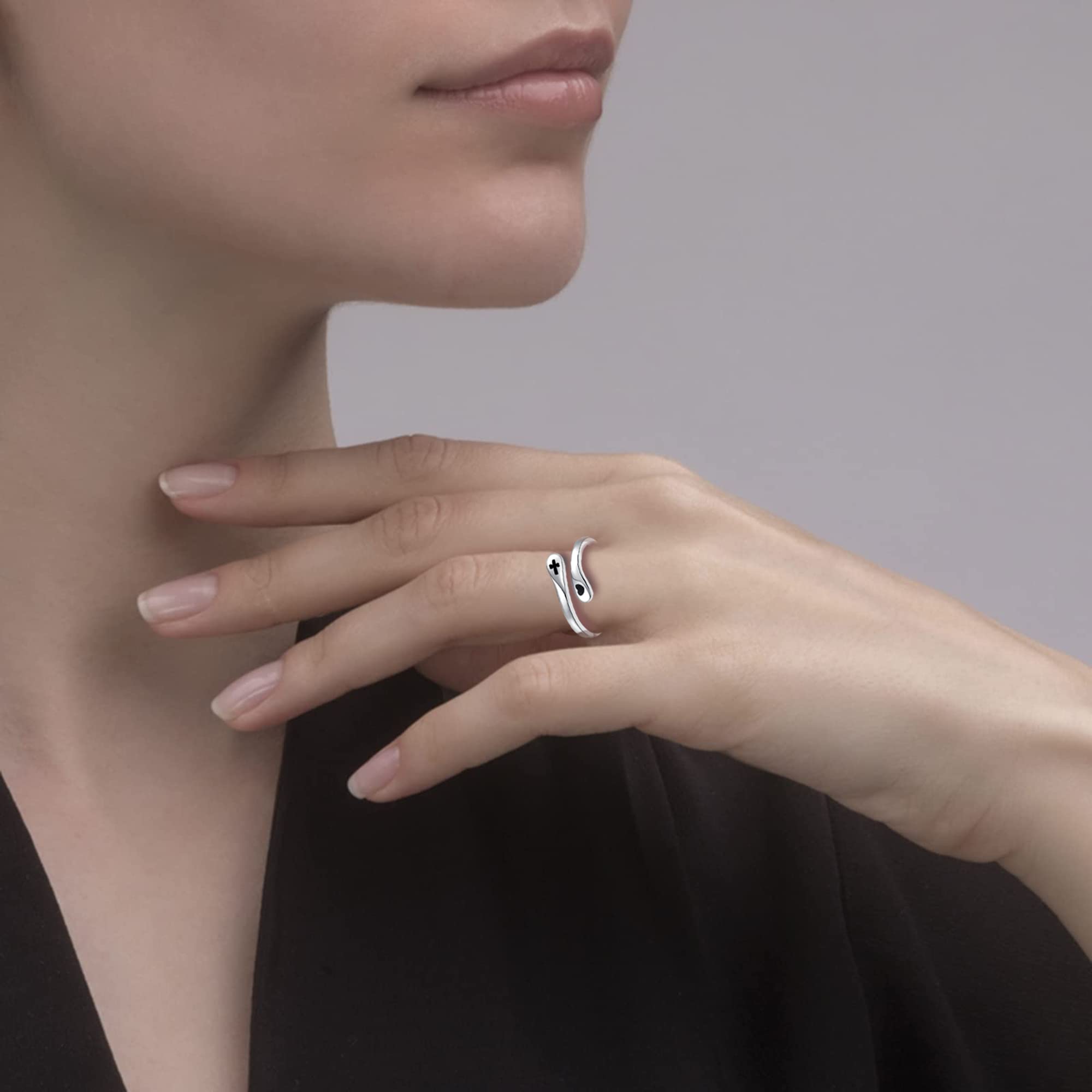 ZOEXUE 925 Sterling Silver Inspirational Adjustable Ring - Motivational Jewelry for Women & Teens - Perfect for Gifts, Daily Wear & Special Occasions