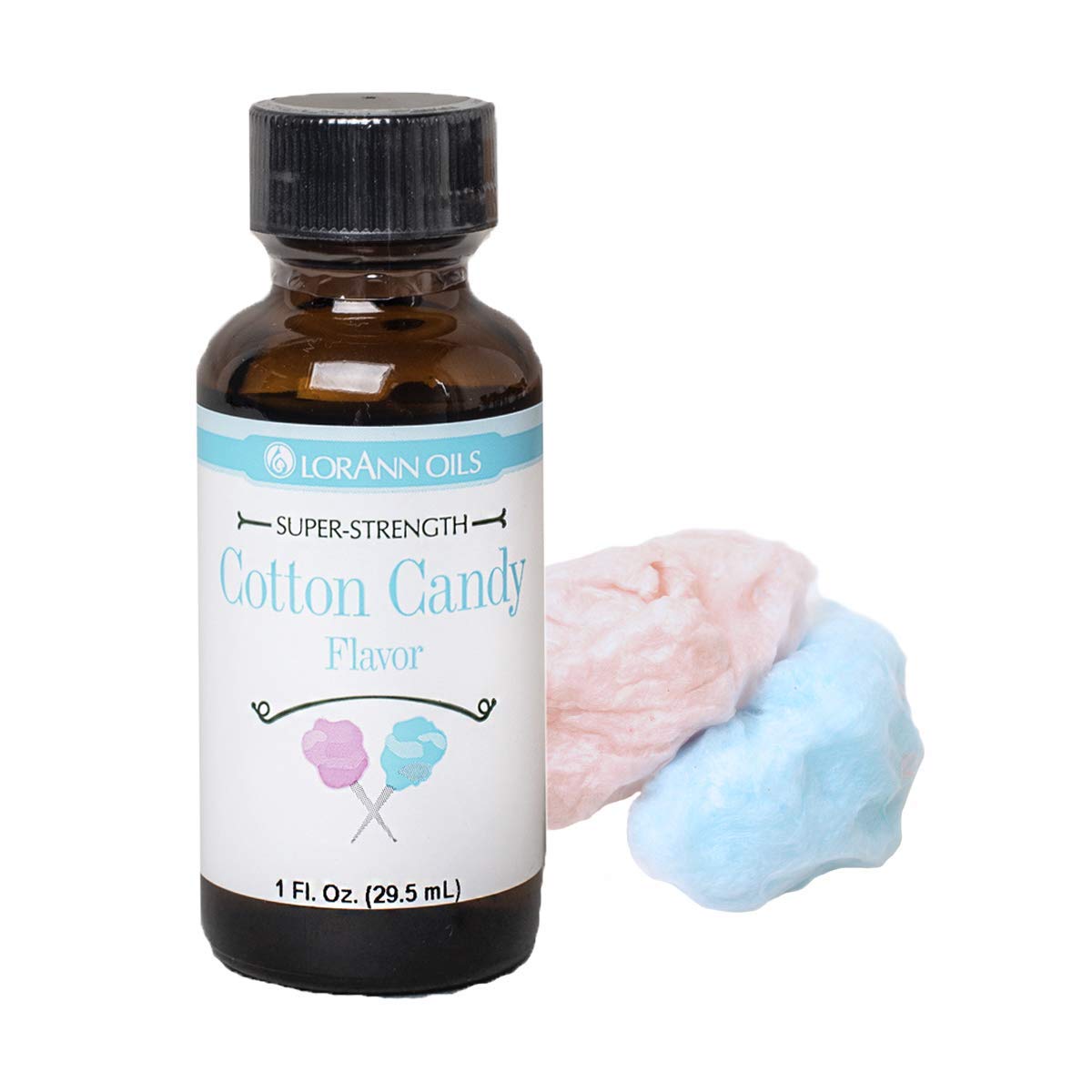 LorAnn Super Strength Cotton Candy Flavor Oil - 1 oz Bottle for Baking, Candy Making & DIY Treats - Perfect for Cupcakes, Frosting & Beverages