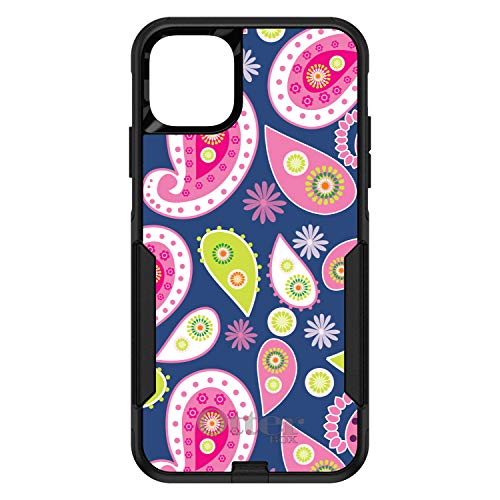 Pink Green Navy Paisley On Black Case