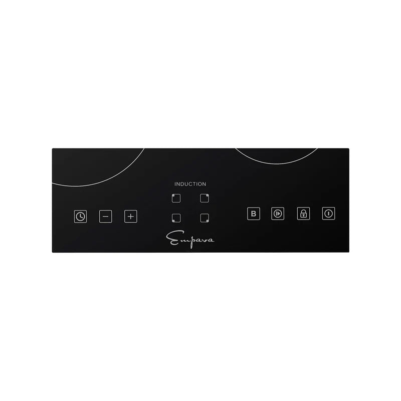 Empava 24-Inch Built-In Induction Cooktop with 4 Burners, Touch Control - Black | Professional Kitchen Stove for Home Cooking, Restaurants & RV Use