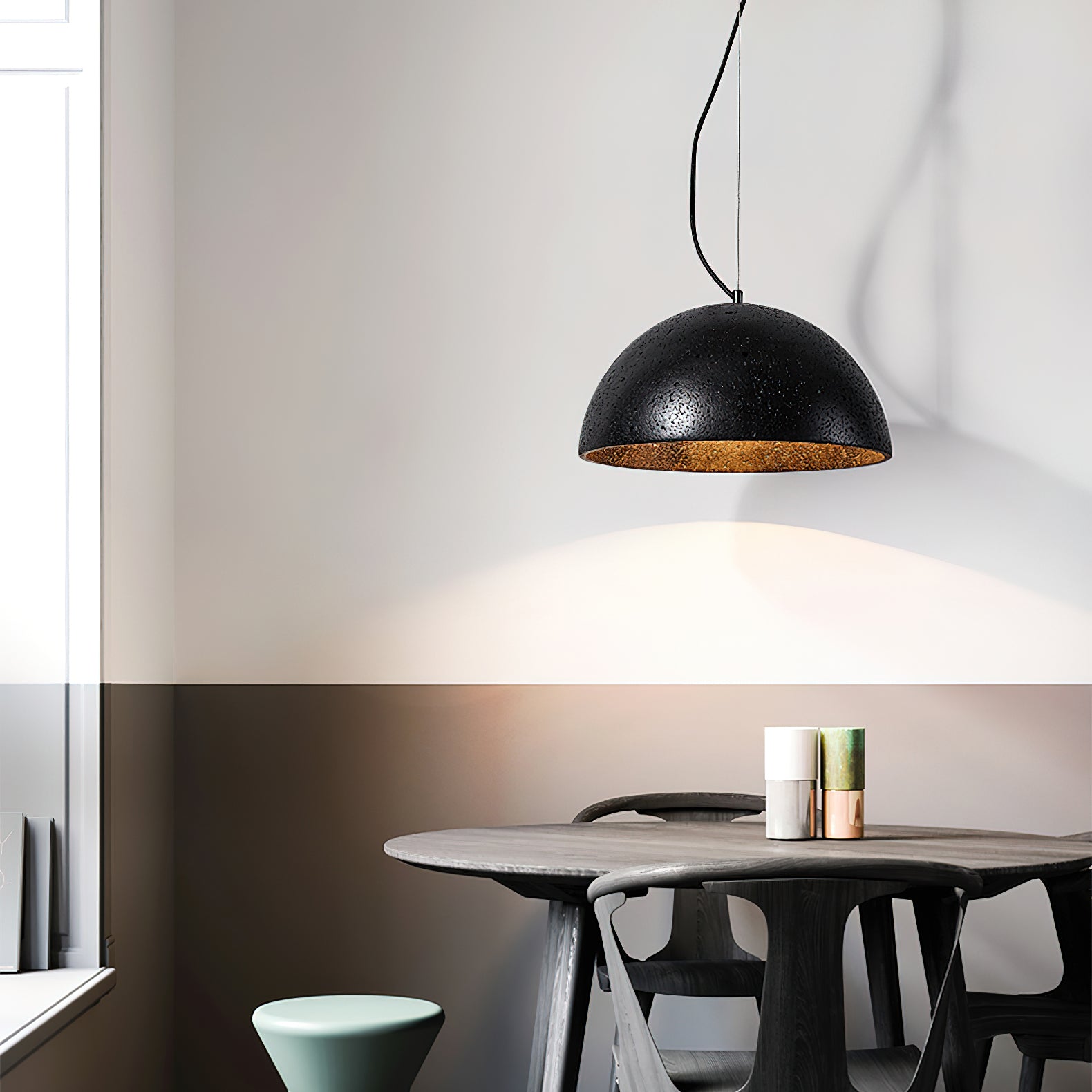Crescent Glow Pendant Lamp - Modern Moon-Shaped Hanging Light for Bedroom, Living Room & Dining Room Decor