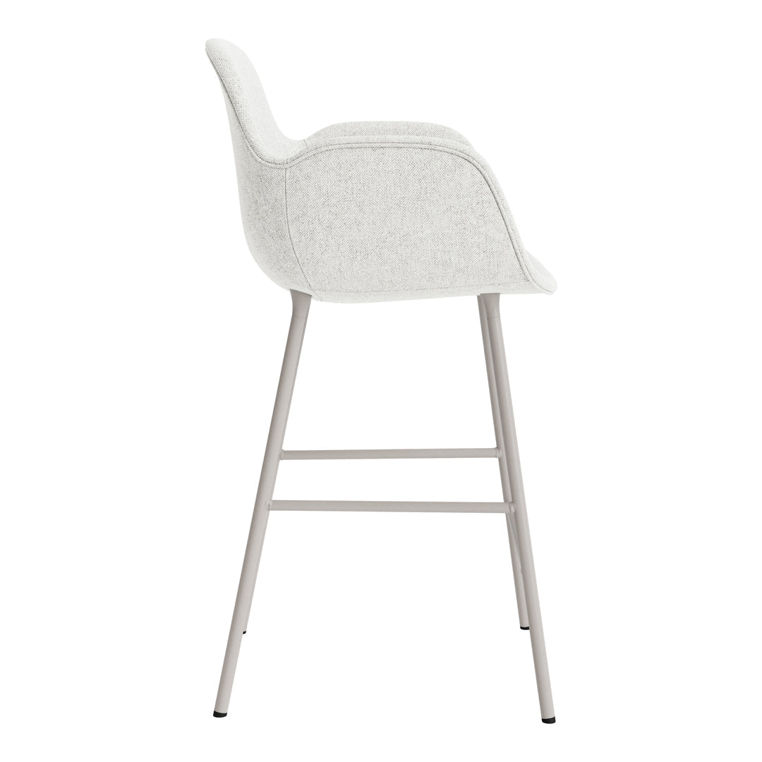Form Counter Armchair - Fully Upholstered Modern Bar Stool for Kitchen Island, Breakfast Nook & Home Bar Seating