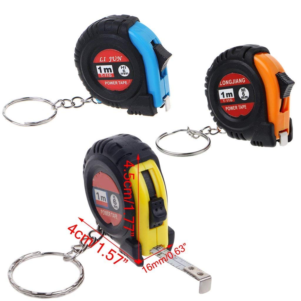 Pull-Out Ruler Tape Measure Keychain - 1m Mini Pocket Size Metric Measuring Tool with Superior Quality | Perfect for DIY Projects, Sewing, Construction & Everyday Carry (EDC)