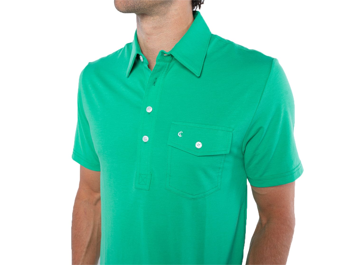 Performance Golf Shirt for Men - Breathable & Moisture-Wicking Polo - Perfect for Golf, Tennis & Casual Wear - Green
