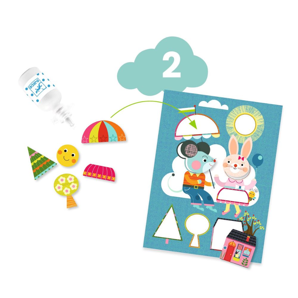 DJECO Multi-Activity Kit - The Cat and His Friends for Toddlers 18 Months+ | Early Learning & Creative Play for Kids