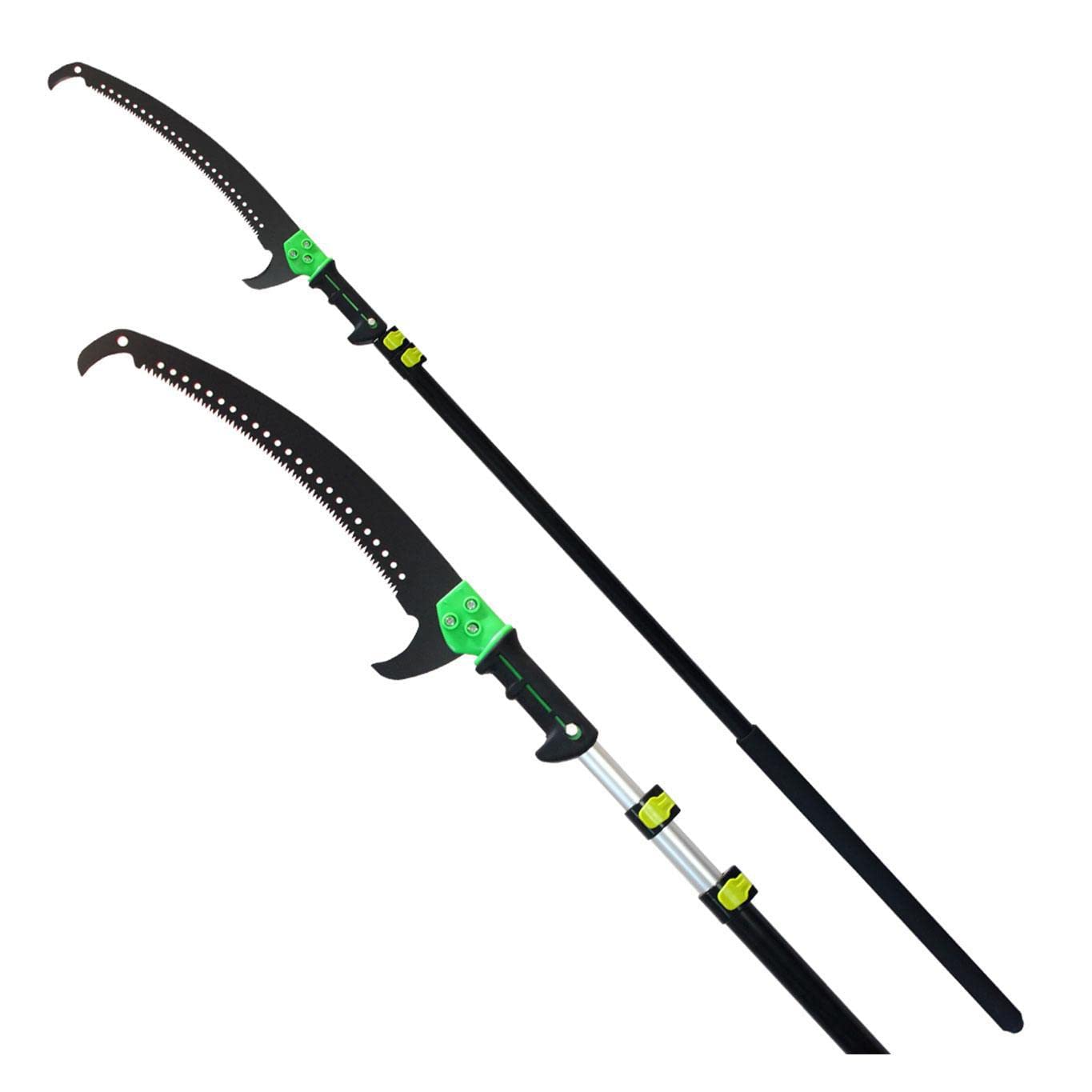 6M Telescopic Pruning Saw with 58cm Hardened Steel Blade - Folding Garden Saw for Tree Trimming, Wood Cutting & Outdoor Use - Extendable to 20FT for High Branches - Perfect for Gardening, Landscaping & DIY Projects