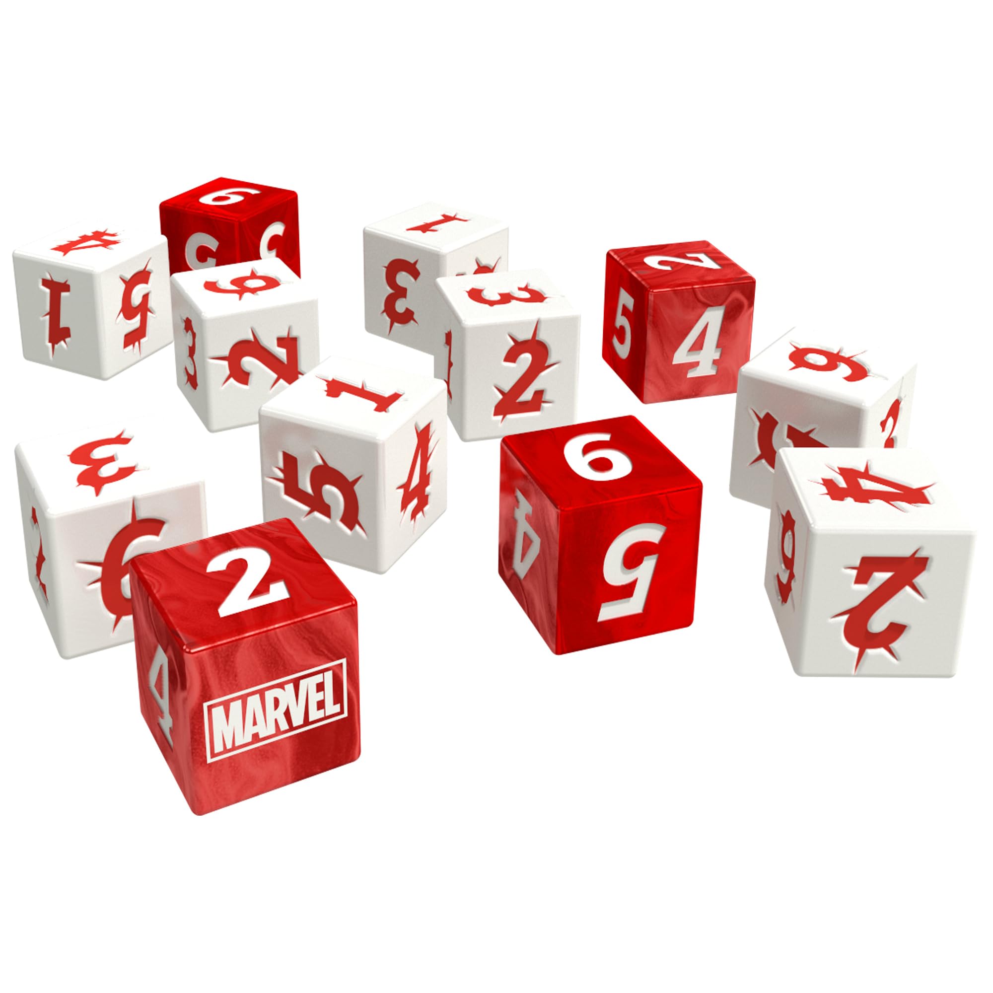 Marvel Multiverse RPG Heroic Dice Set - Official Acrylic Dice for Marvel Multiverse Role-Playing Game by CMON | Perfect for Tabletop Gaming, RPG Sessions & Marvel Fans
