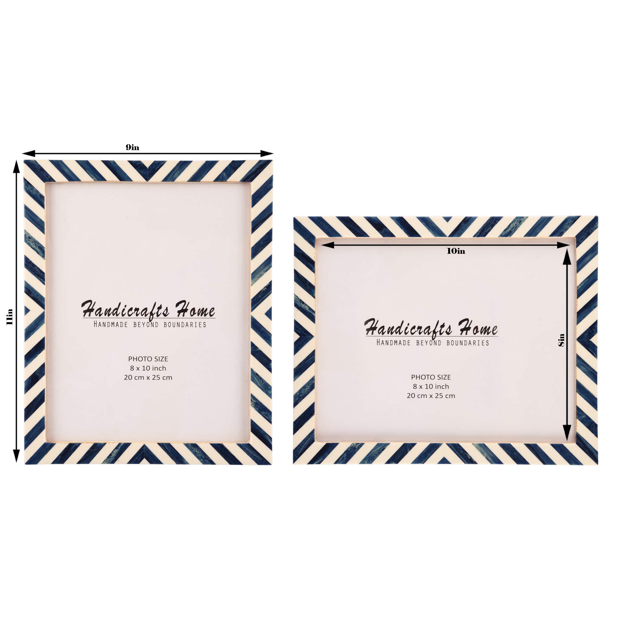 Handmade 8x10 Picture Frames 2-Pack - Wall & Tabletop Display for Home Decor Gifts