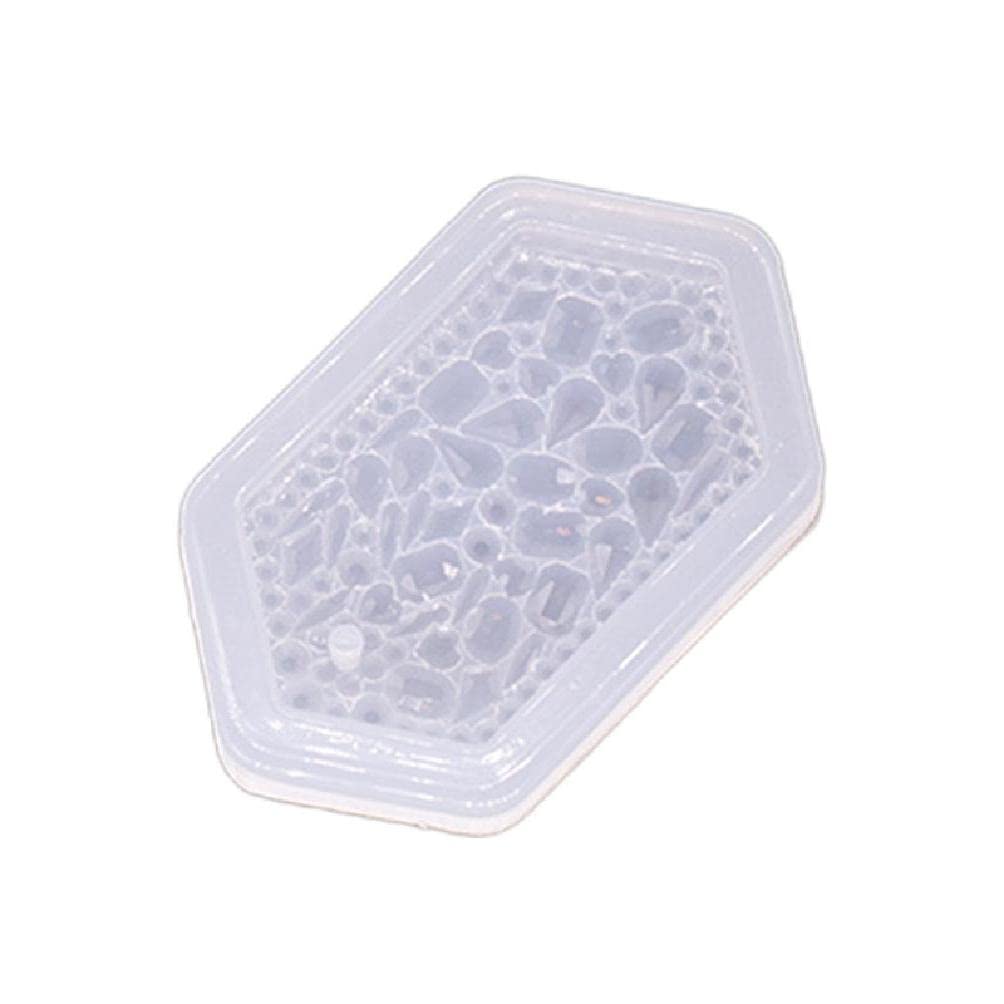 BYNNIX DIY Diamond Silicone Resin Molds for Jewelry Making - Epoxy Casting Molds for Pendants, Keychains, Tags - Reusable Gemstone Jewelry Molds - Perfect for Handmade Necklaces, Bracelets & Gift Making