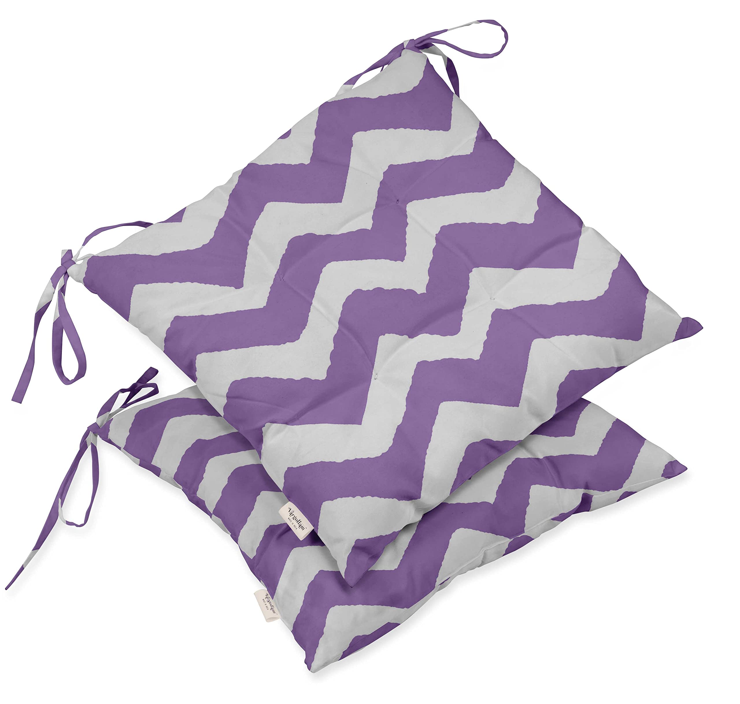 Premium Water-Resistant Indoor/Outdoor Tufted Square Patio Cushion Set of 2 - 19