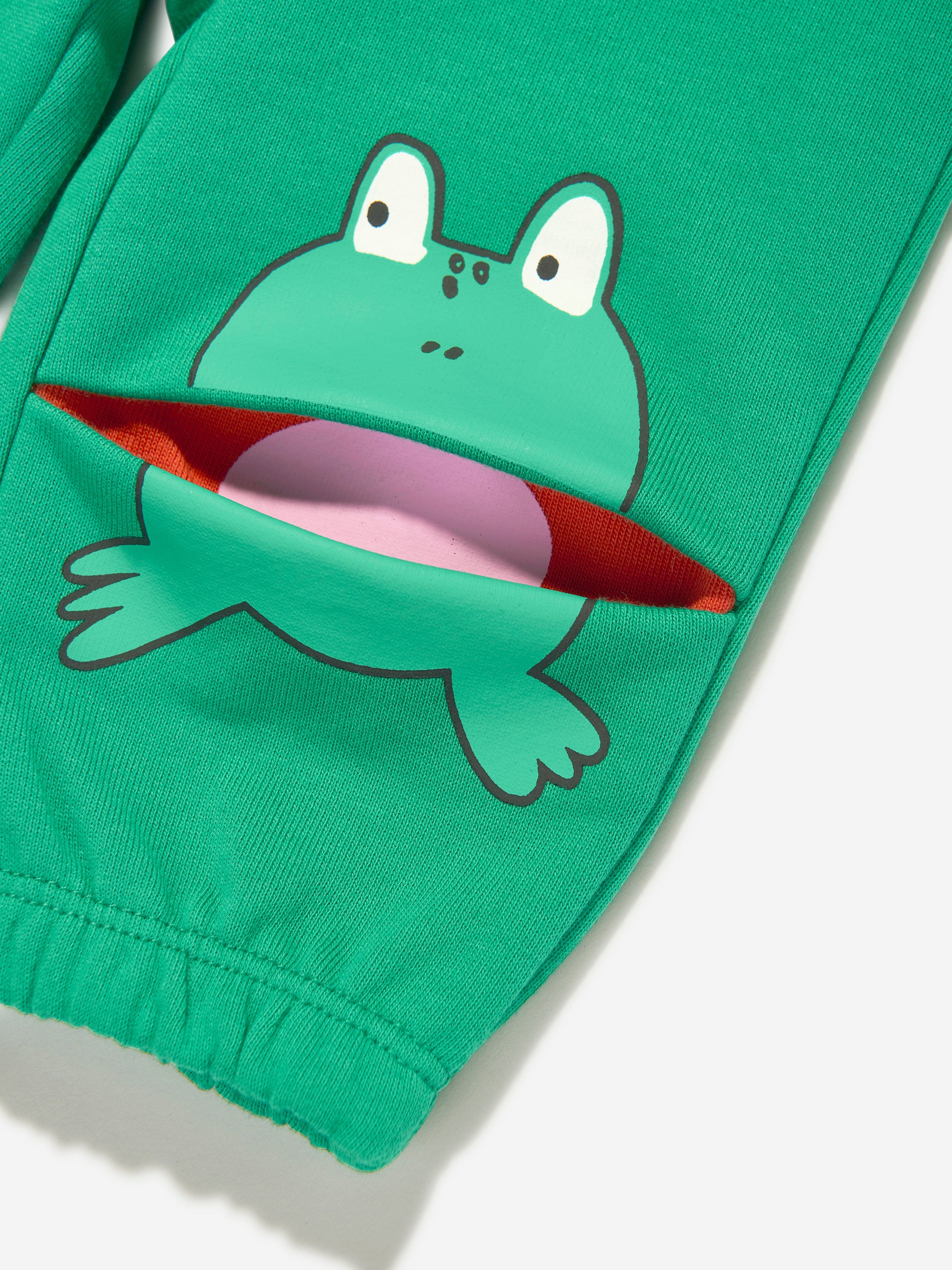 Green Frog Print Baby Boys Joggers - Soft & Comfortable Pants for Playtime, Outings & Casual Wear